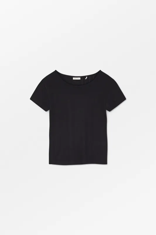Anna cap sleeve tee - Black made by Skall Studio