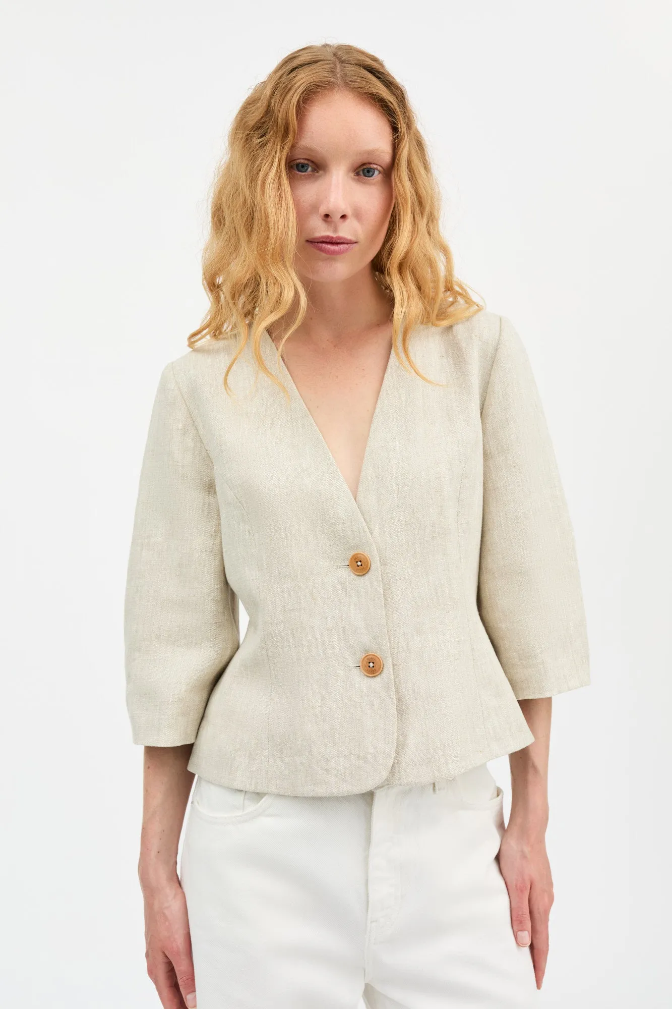 Belleville blazer - Light linen sold by Skall Studio product image thumbnail 2