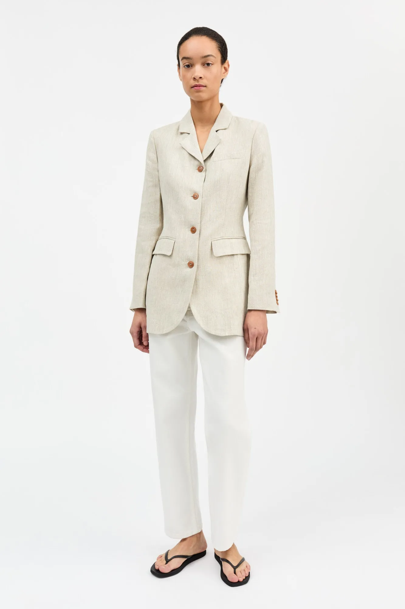 Sahara blazer - Light linen sold by Skall Studio product image thumbnail 3