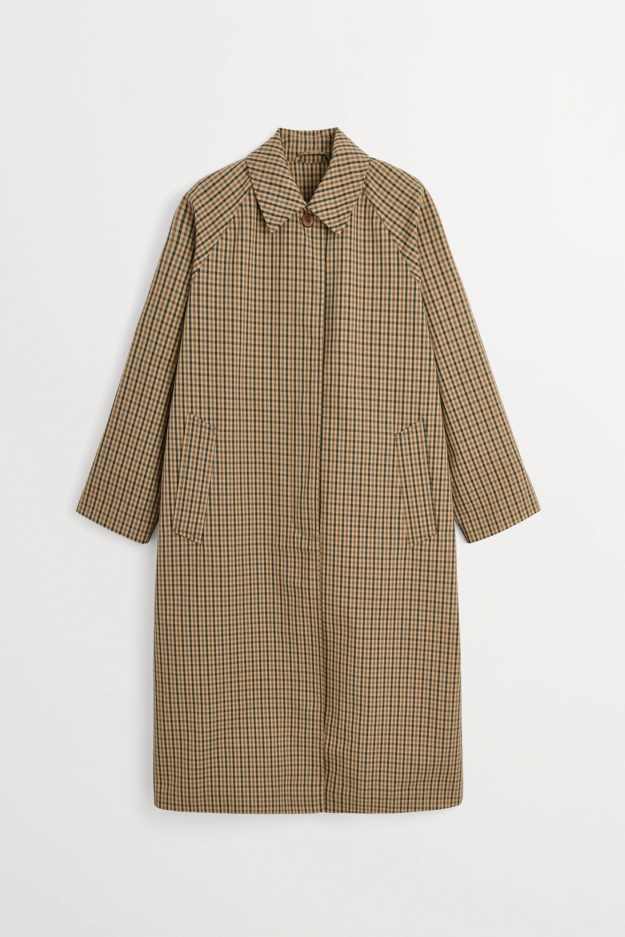 Maryanne coat check - Brown/beige check sold by Skall Studio