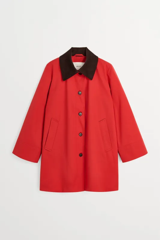 Gaby mac coat - Aurora red made by Skall Studio