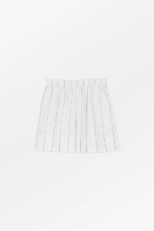 Vetiver shorts - White/Navy stripe made by Skall Studio