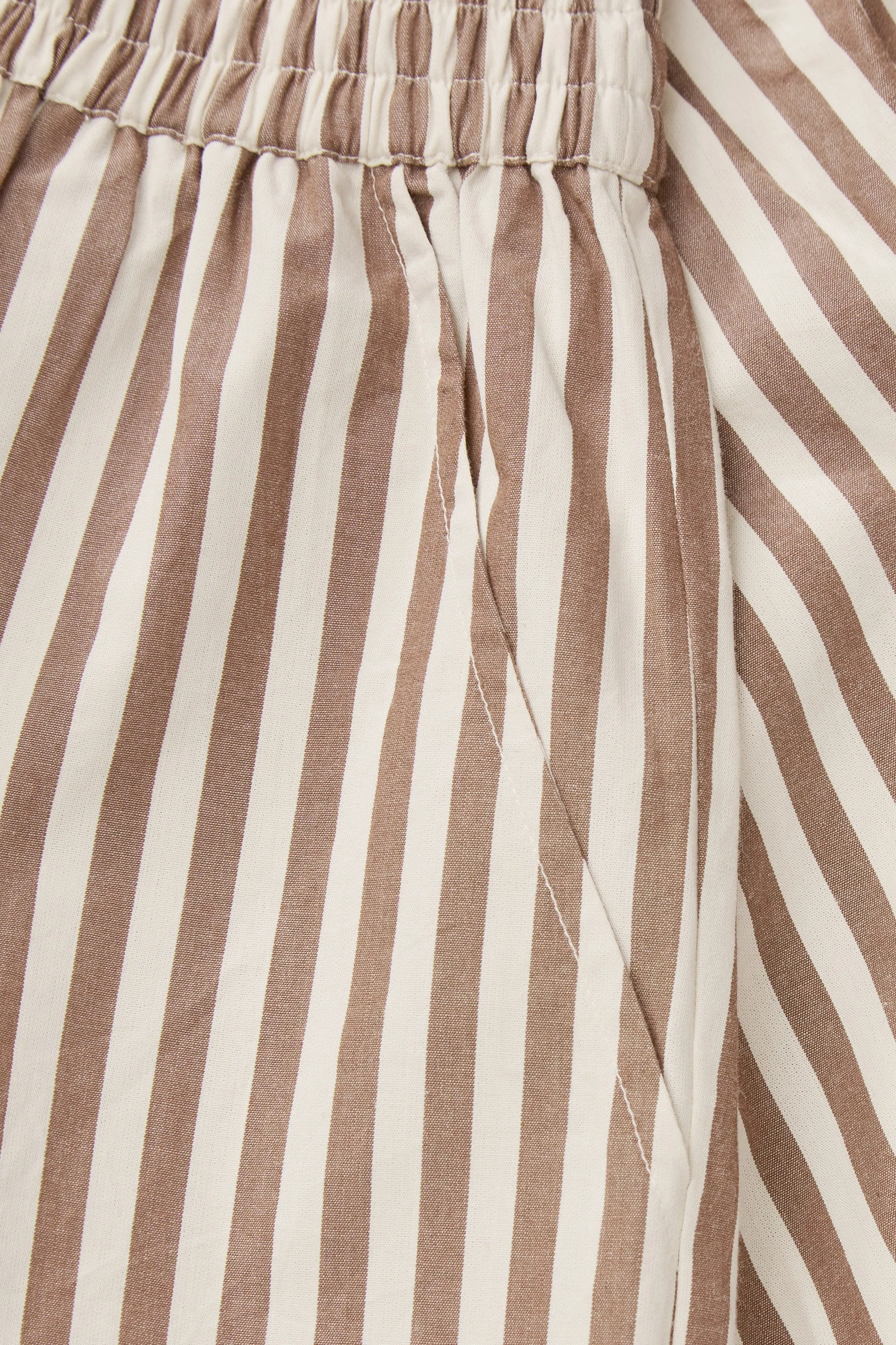 Vetiver shorts - Brown/Ecru stripe sold by Skall Studio product image thumbnail 5