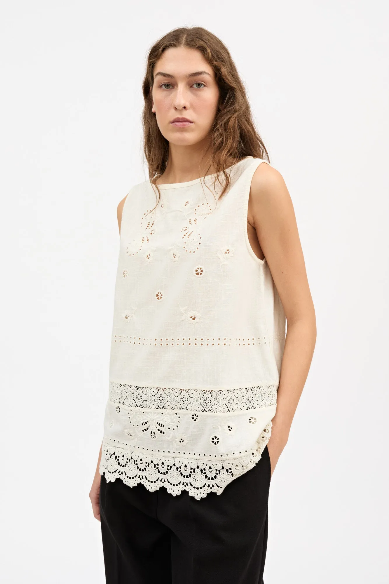 Tallulah top - Antique white sold by Skall Studio product image thumbnail 2