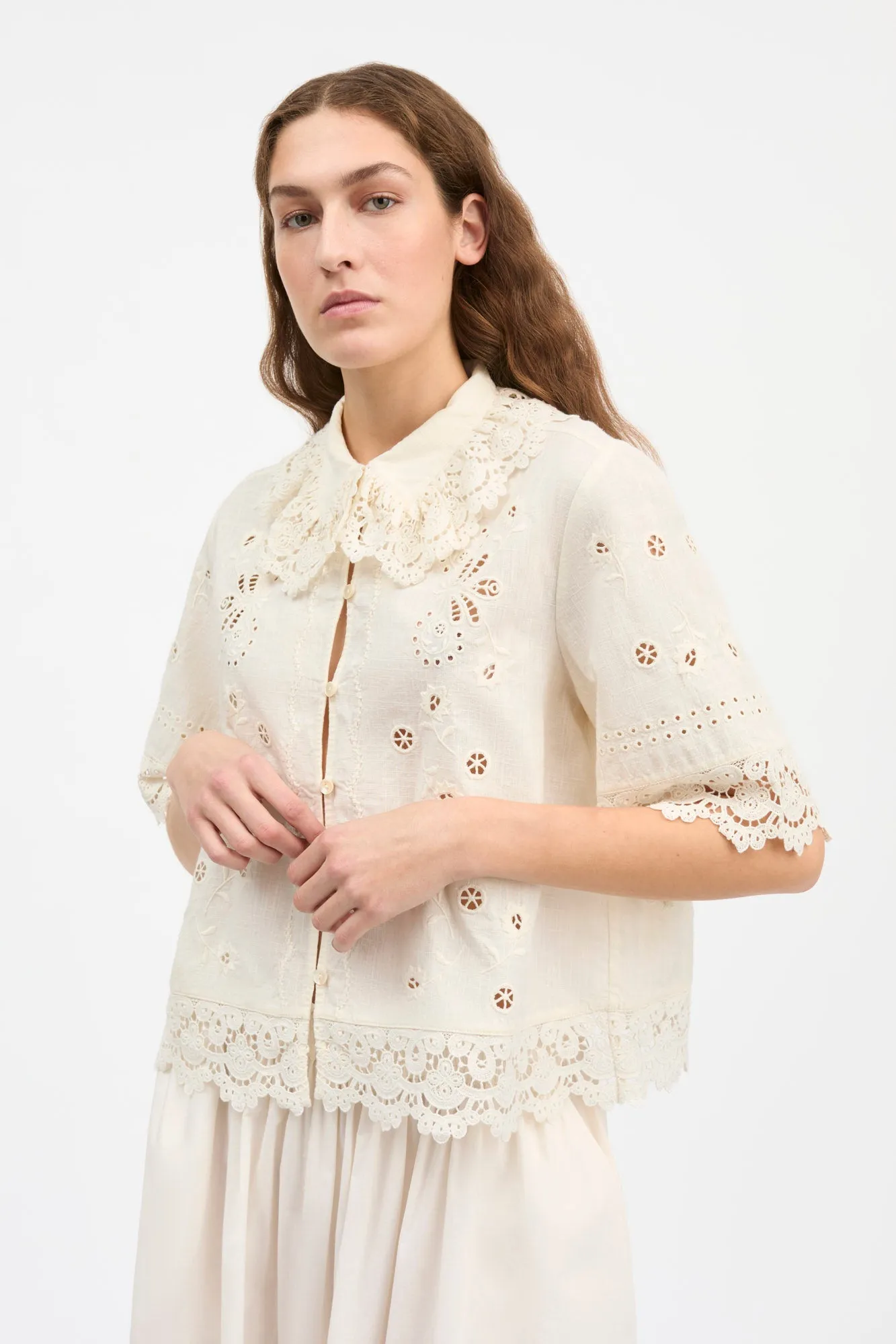 Talia shirt - Antique white sold by Skall Studio product image thumbnail 2
