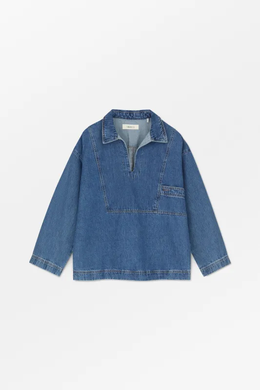 Norma blouse - Slouchy blue made by Skall Studio