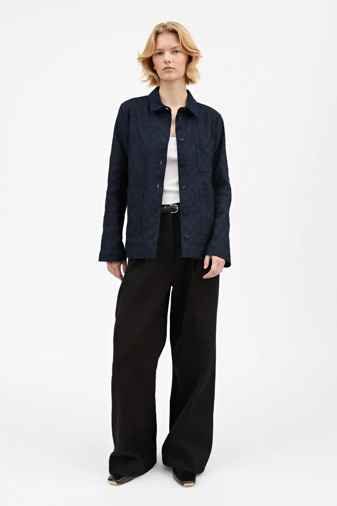 Jon overshirt - Dark navy sold by Skall Studio product image thumbnail 3