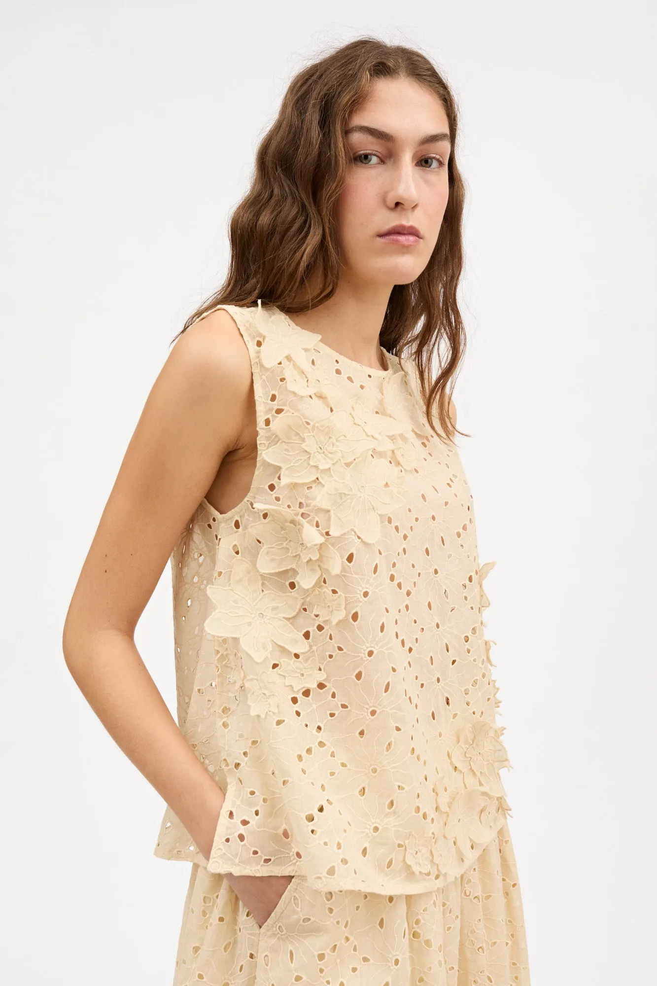 Inka top - Soft cream sold by Skall Studio product image thumbnail 2