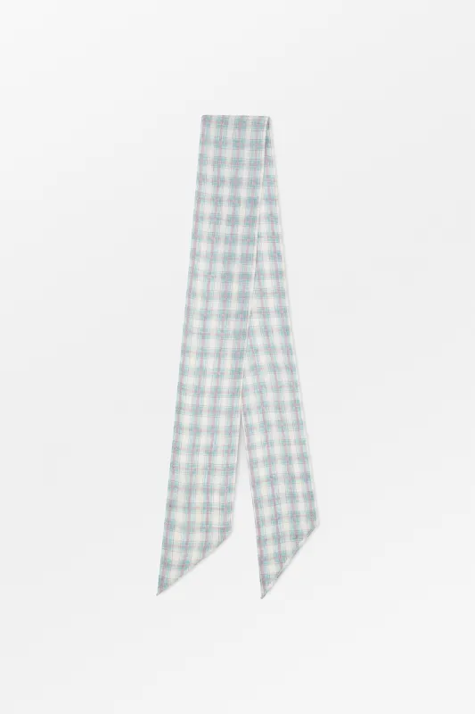 Elvira scarf - Purple/blue check made by Skall Studio