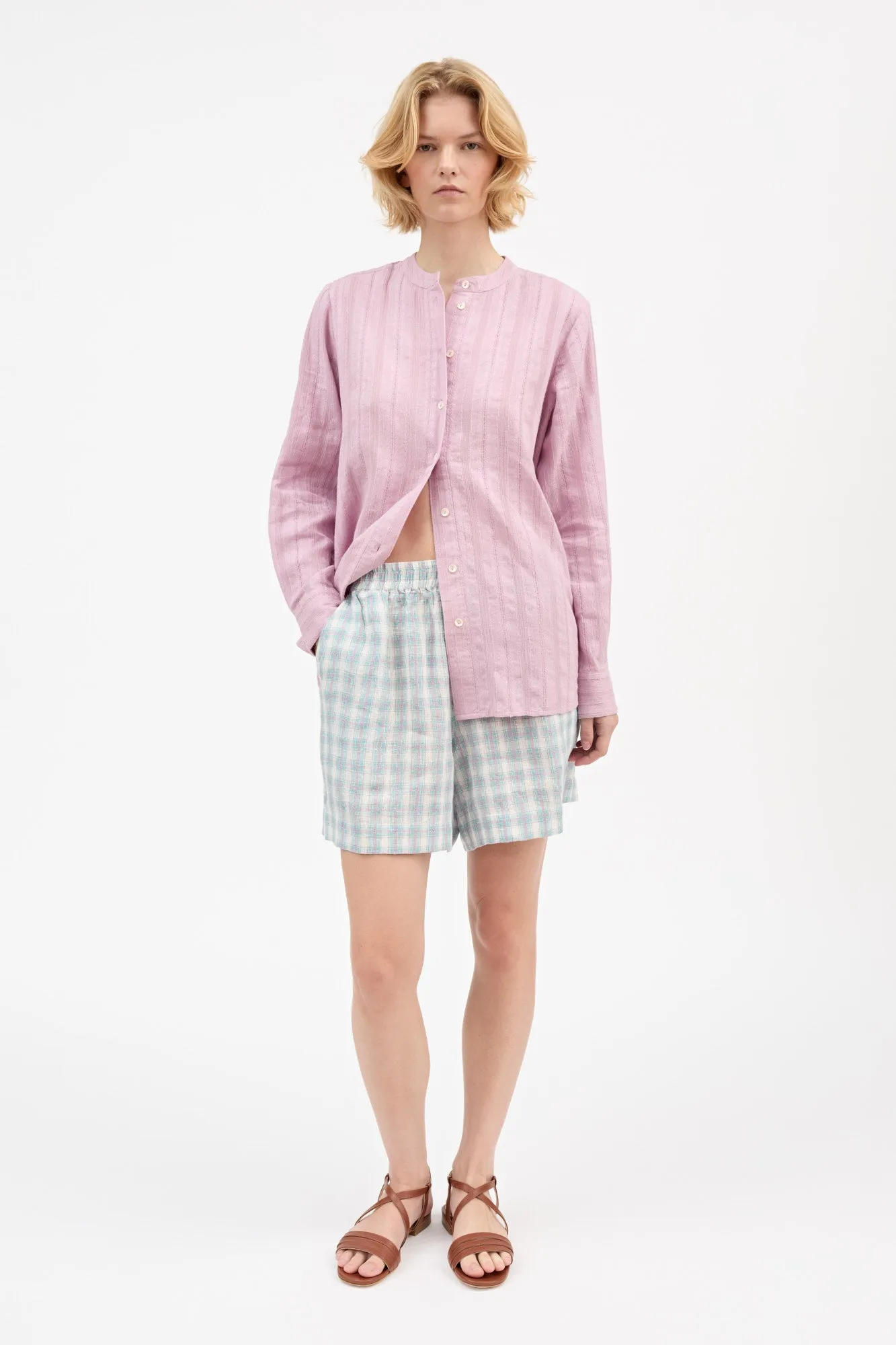 Edgar shorts - Purple/blue check sold by Skall Studio product image thumbnail 3