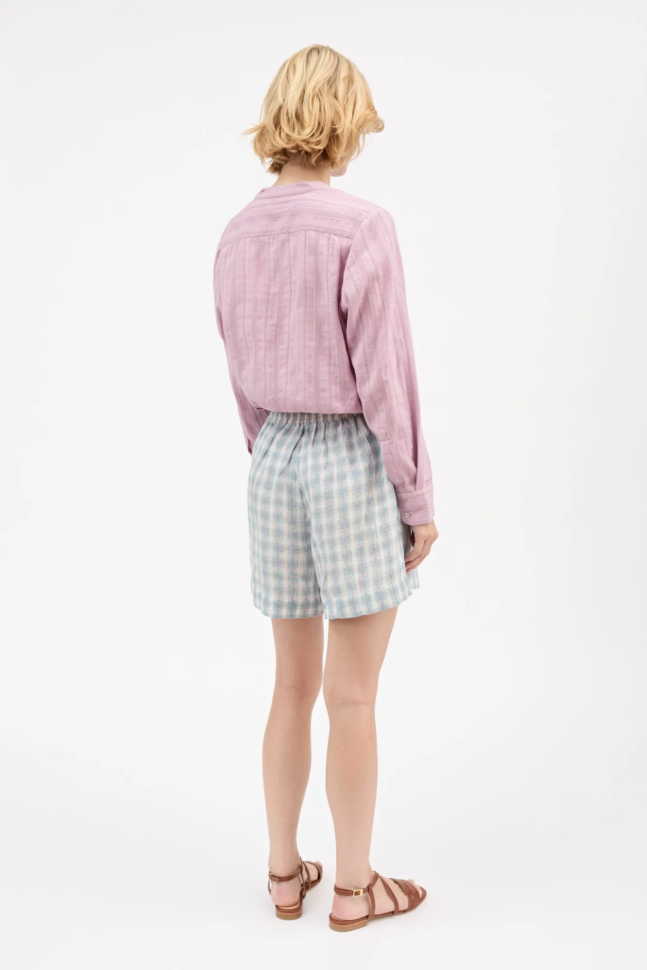 Edgar shorts - Purple/blue check sold by Skall Studio product image thumbnail 4
