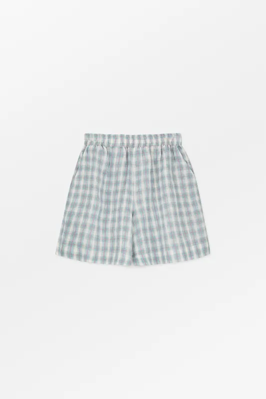 Edgar shorts - Purple/blue check made by Skall Studio