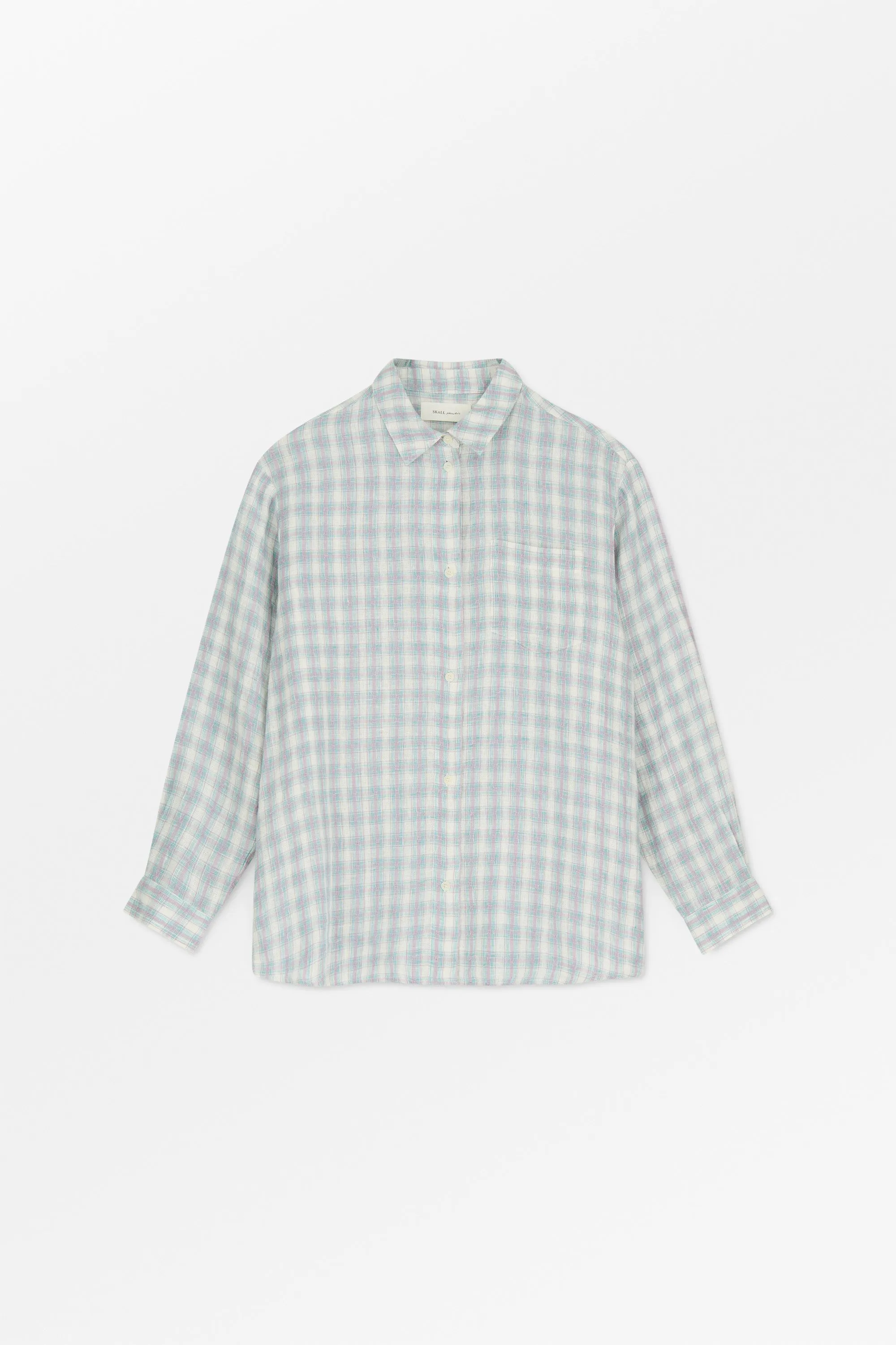 Edgar shirt - Purple/blue check sold by Skall Studio