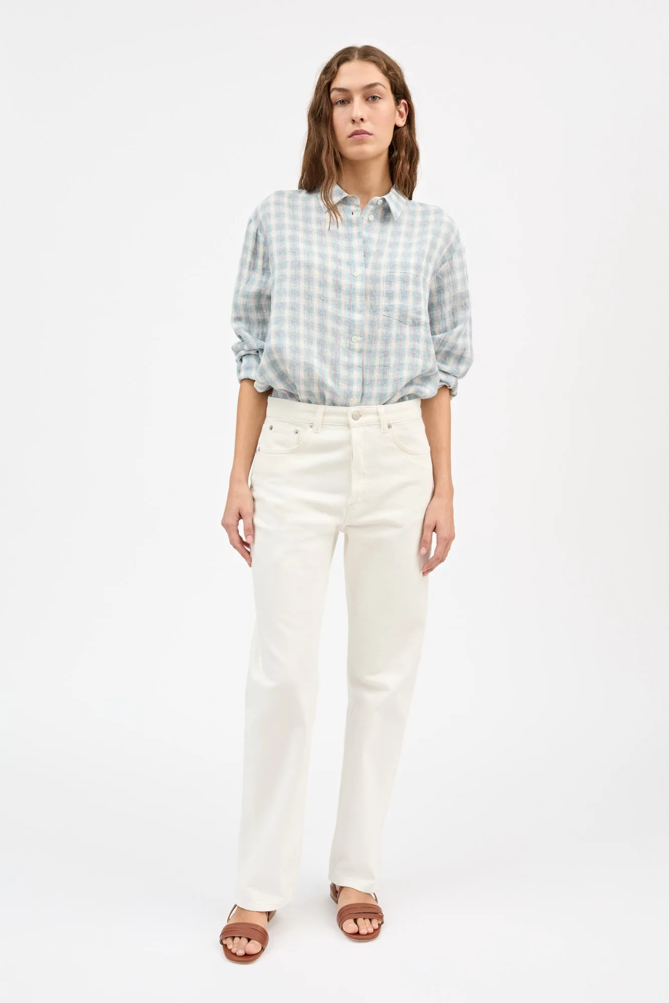 Edgar shirt - Purple/blue check sold by Skall Studio product image thumbnail 3