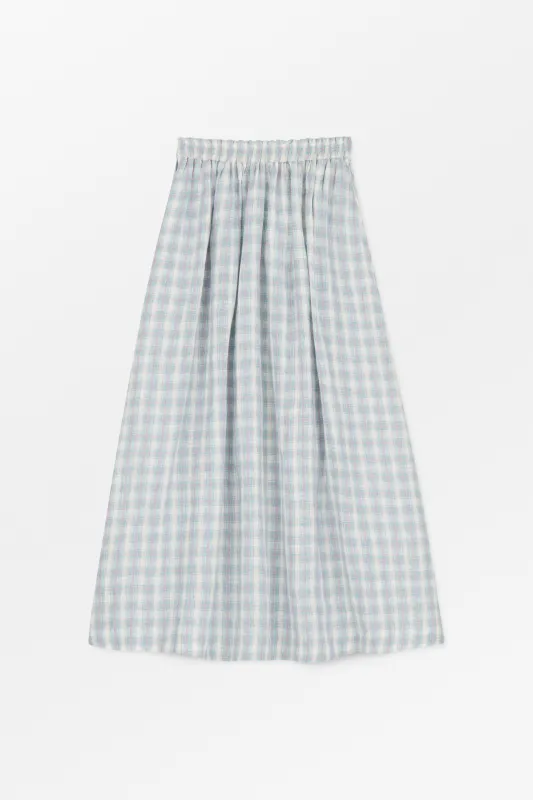 Dagny skirt - Purple/blue check made by Skall Studio
