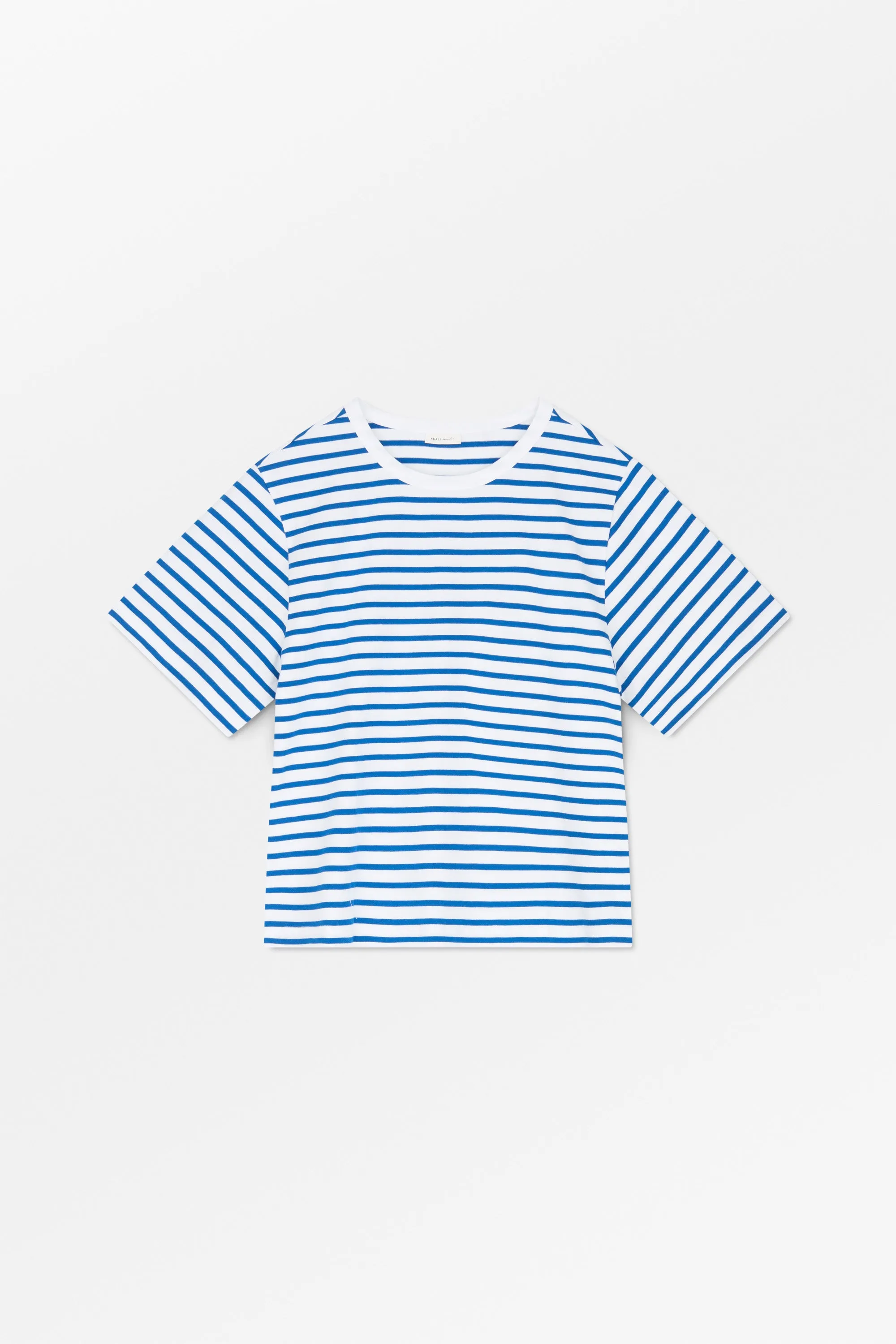 Boyfriend tee - Classic blue/Optic white stripe sold by Skall Studio