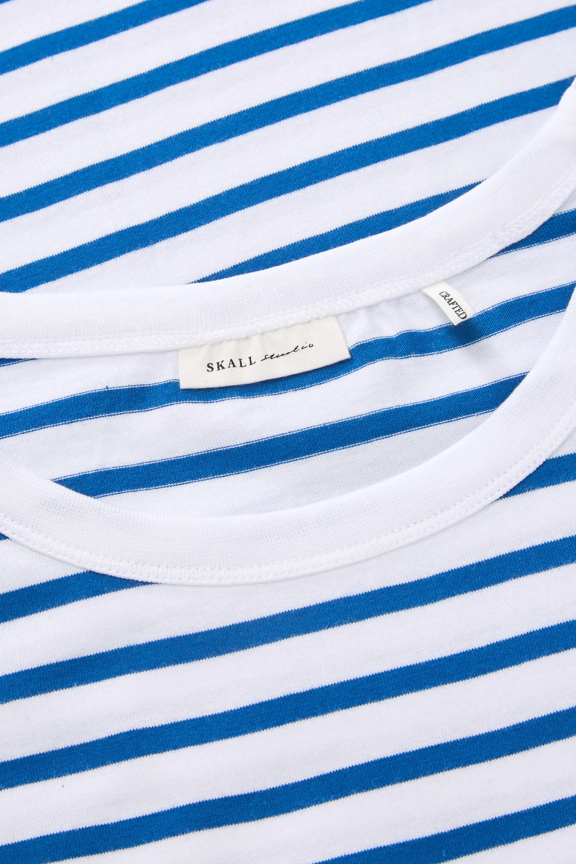 Boyfriend tee - Classic blue/Optic white stripe sold by Skall Studio product image thumbnail 5