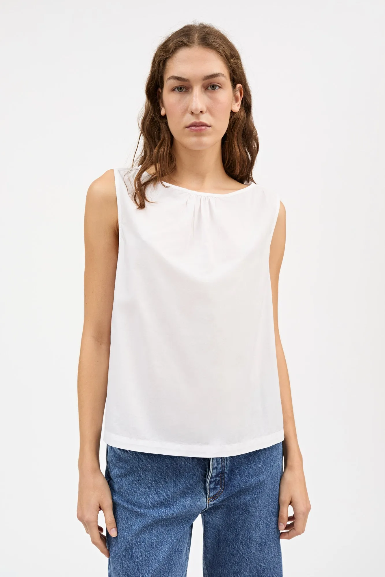 Amun top - Optic white sold by Skall Studio product image thumbnail 2