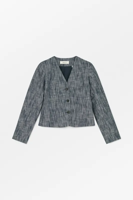 Adriane blazer - Indigo/Linen made by Skall Studio