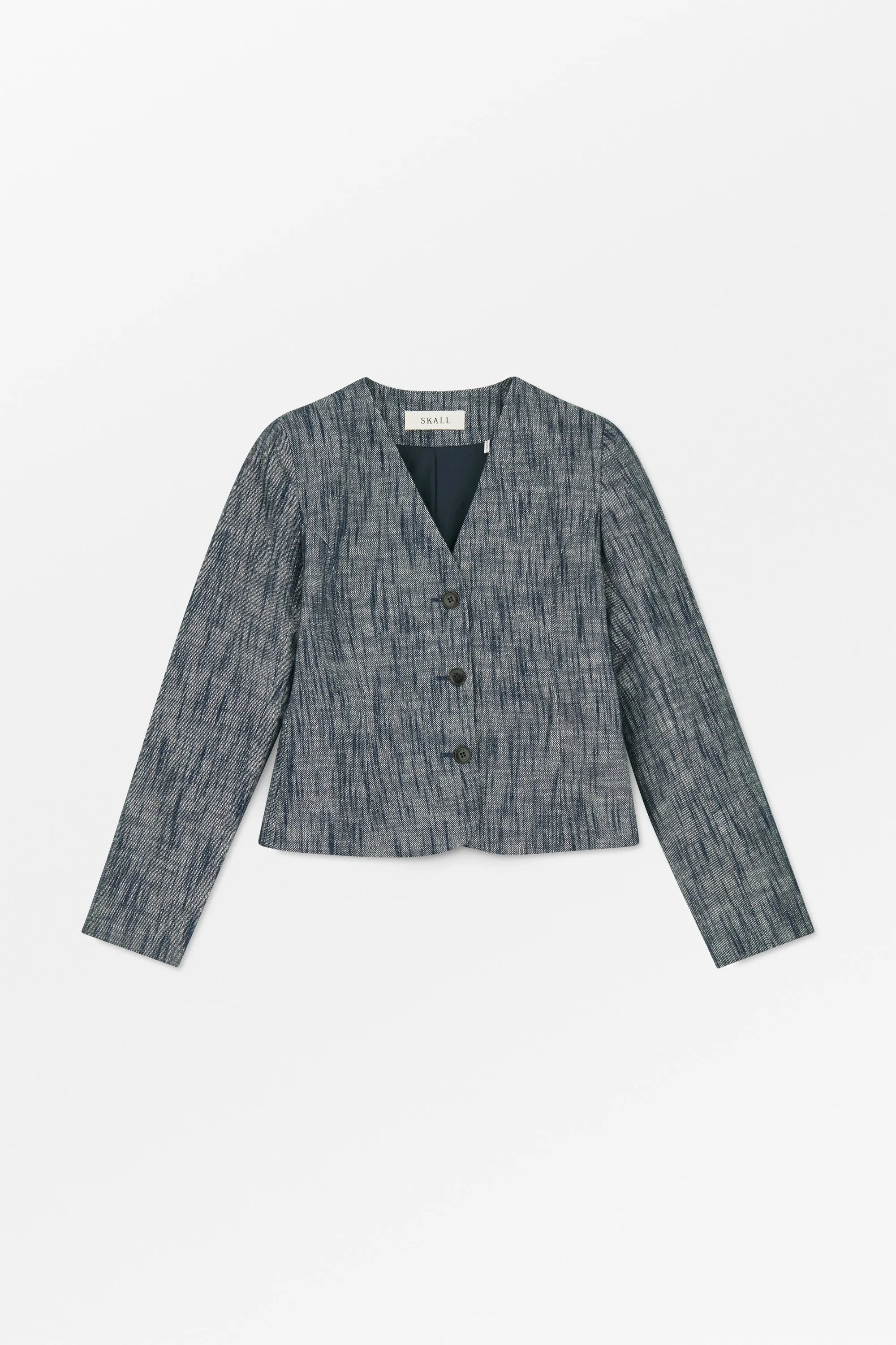 Adriane blazer - Indigo/Linen sold by Skall Studio