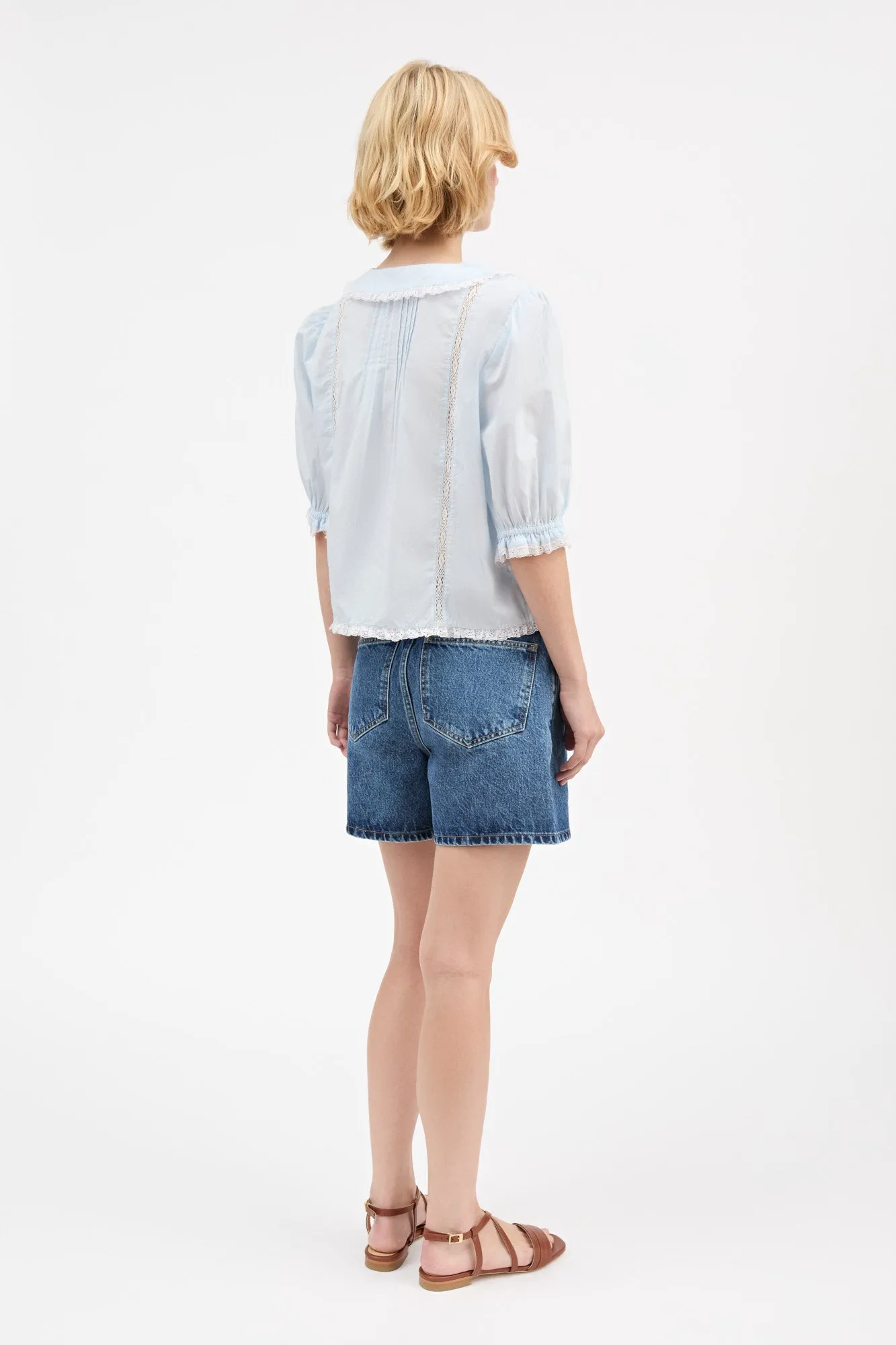 Magnolia short sleeve blouse - Light Blue sold by Skall Studio product image thumbnail 4