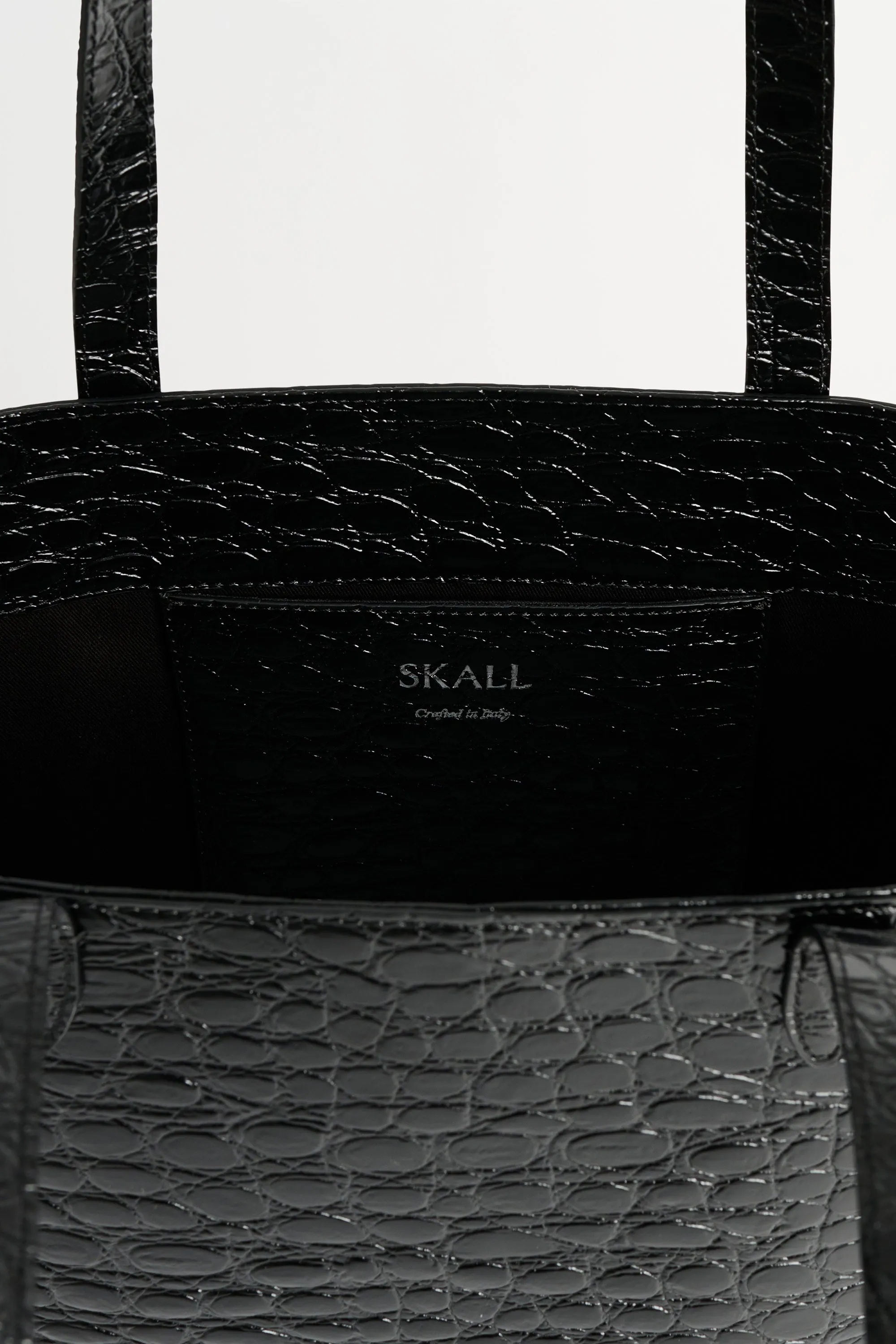 Medium city tote - Croco black sold by Skall Studio product image thumbnail 4