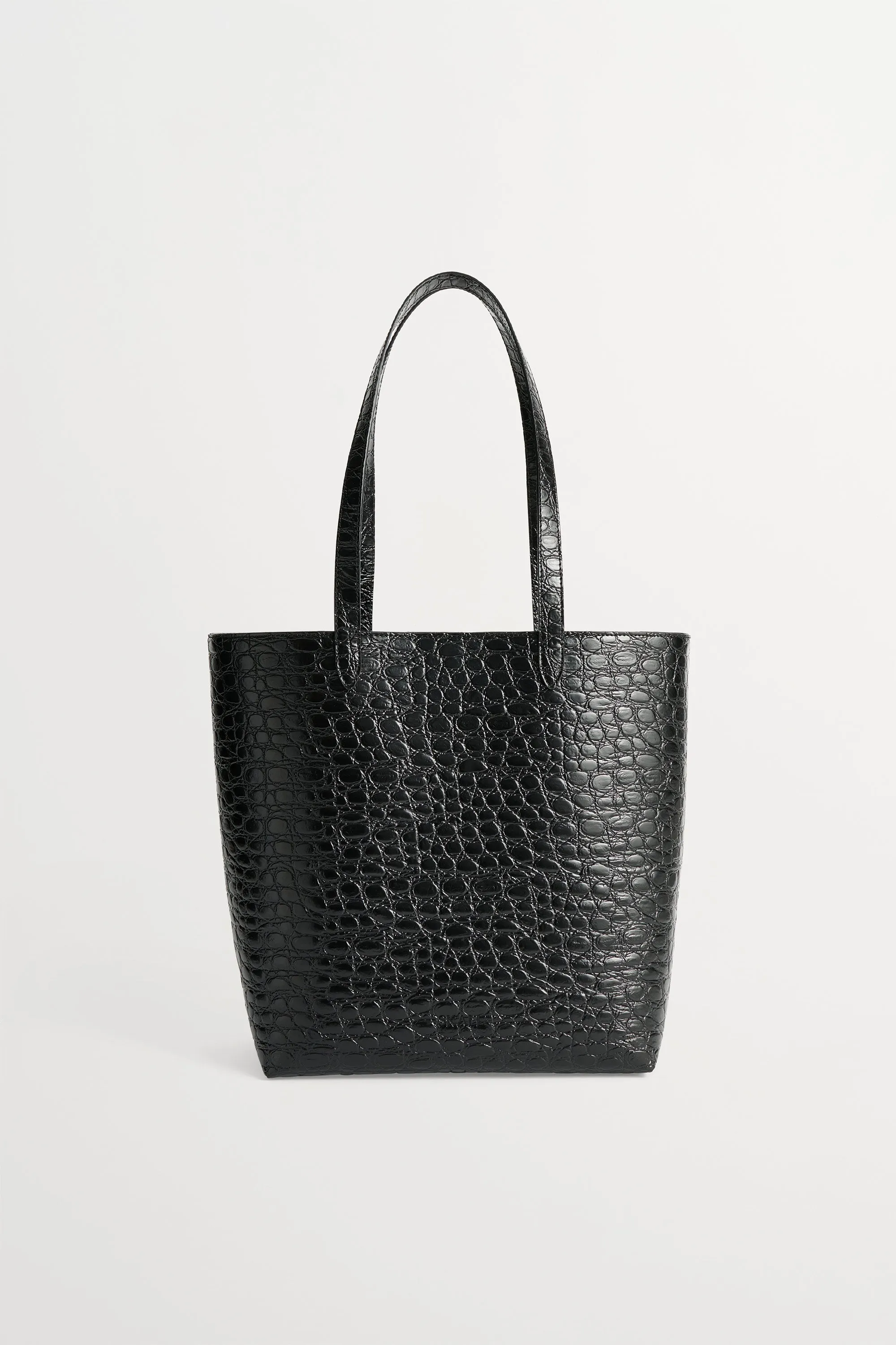 Medium city tote - Croco black sold by Skall Studio