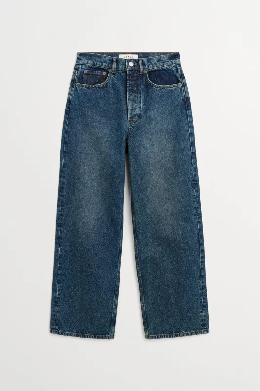 Cole boyfriend jeans - Washed dark blue made by Skall Studio
