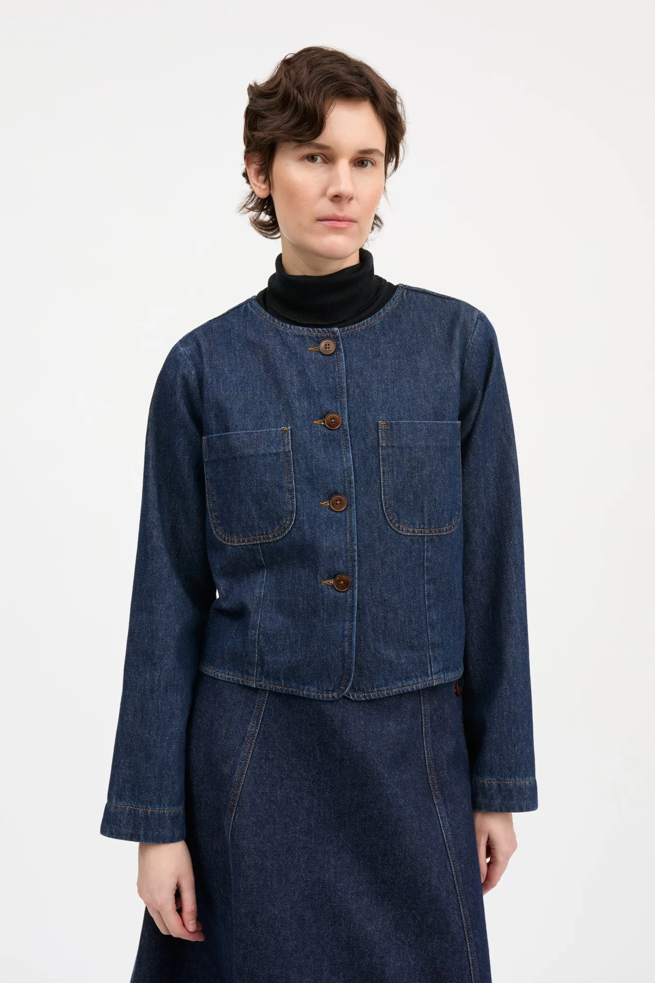 Clementine jacket - Indigo blue sold by Skall Studio product image thumbnail 2