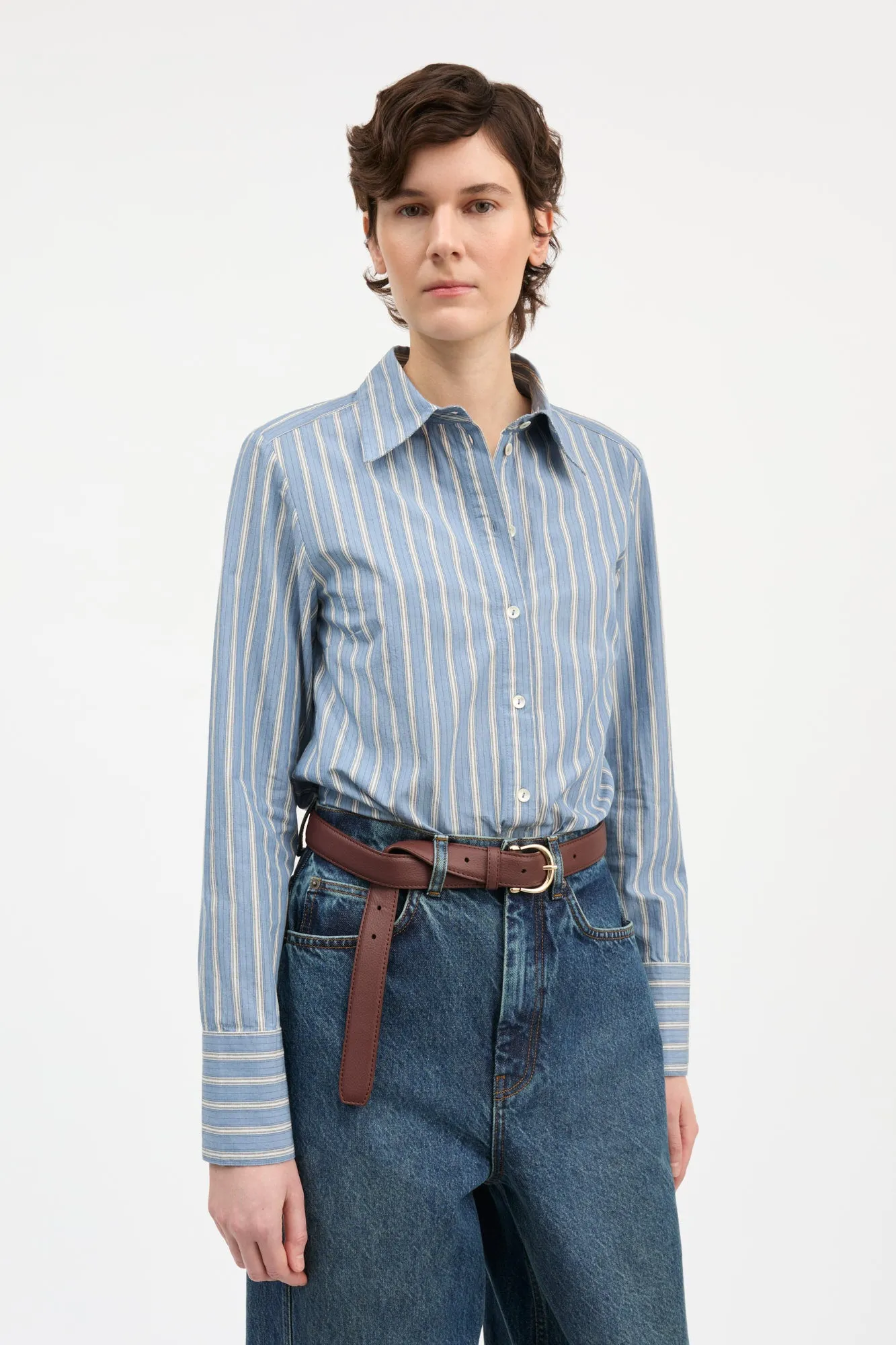Fauna shirt - Blue/Black/White stripe sold by Skall Studio product image thumbnail 2