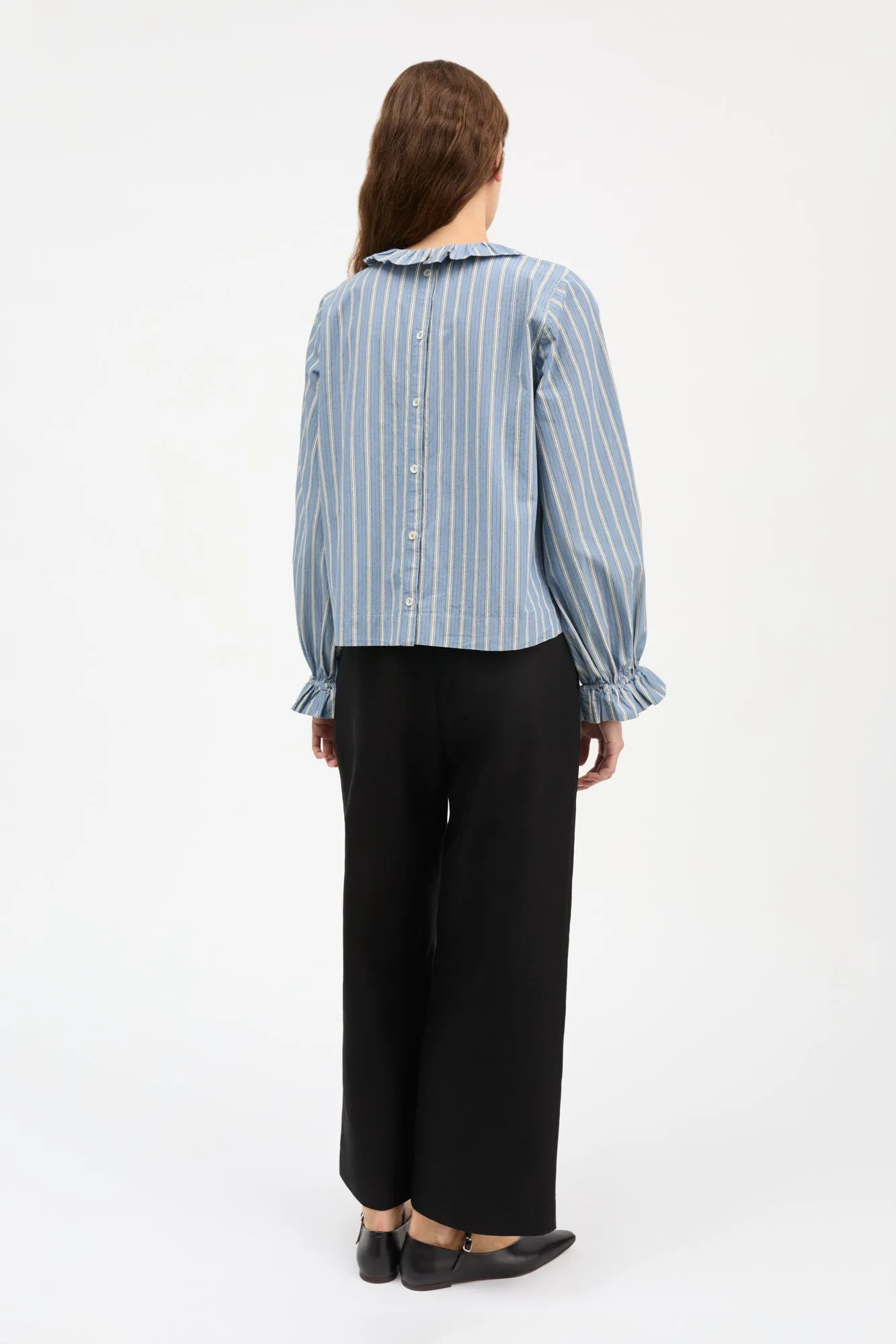 Cornflower blouse - Blue/Black/White stripe sold by Skall Studio product image thumbnail 4