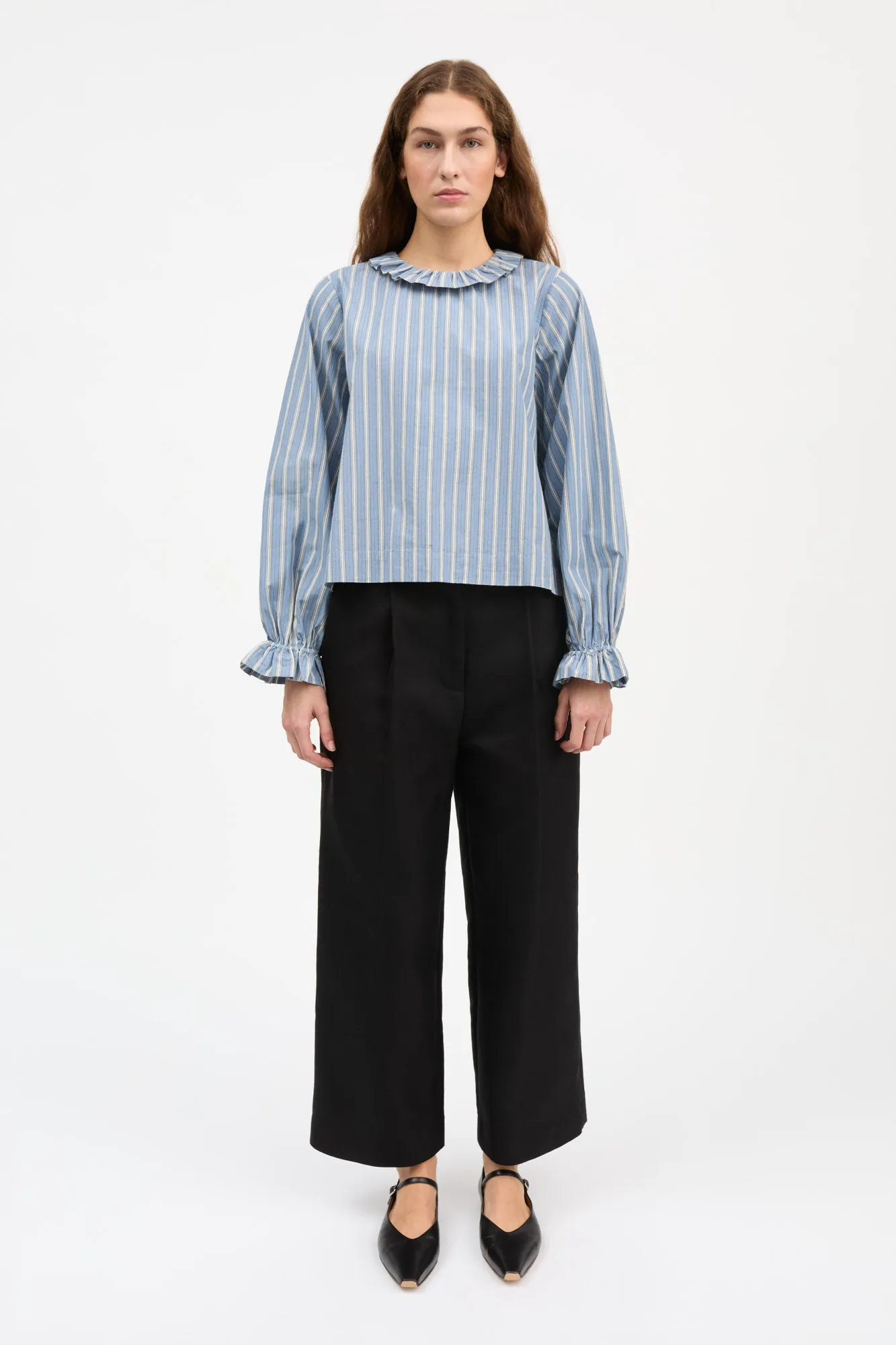Cornflower blouse - Blue/Black/White stripe sold by Skall Studio product image thumbnail 3