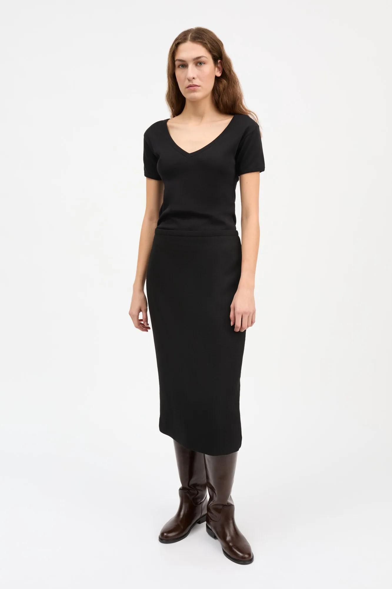 Seventies v-neck tee - Black sold by Skall Studio product image thumbnail 3