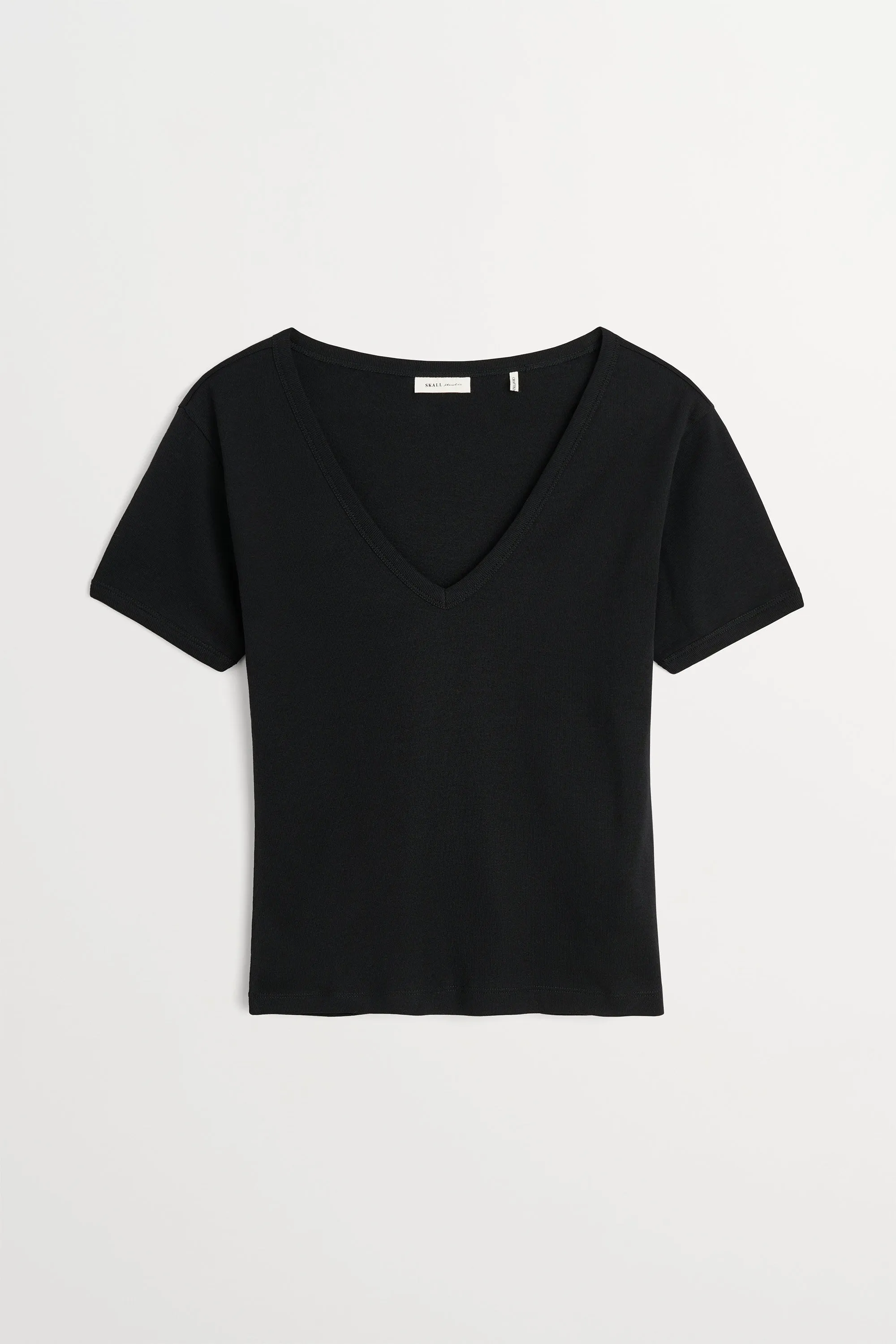 Seventies v-neck tee - Black sold by Skall Studio