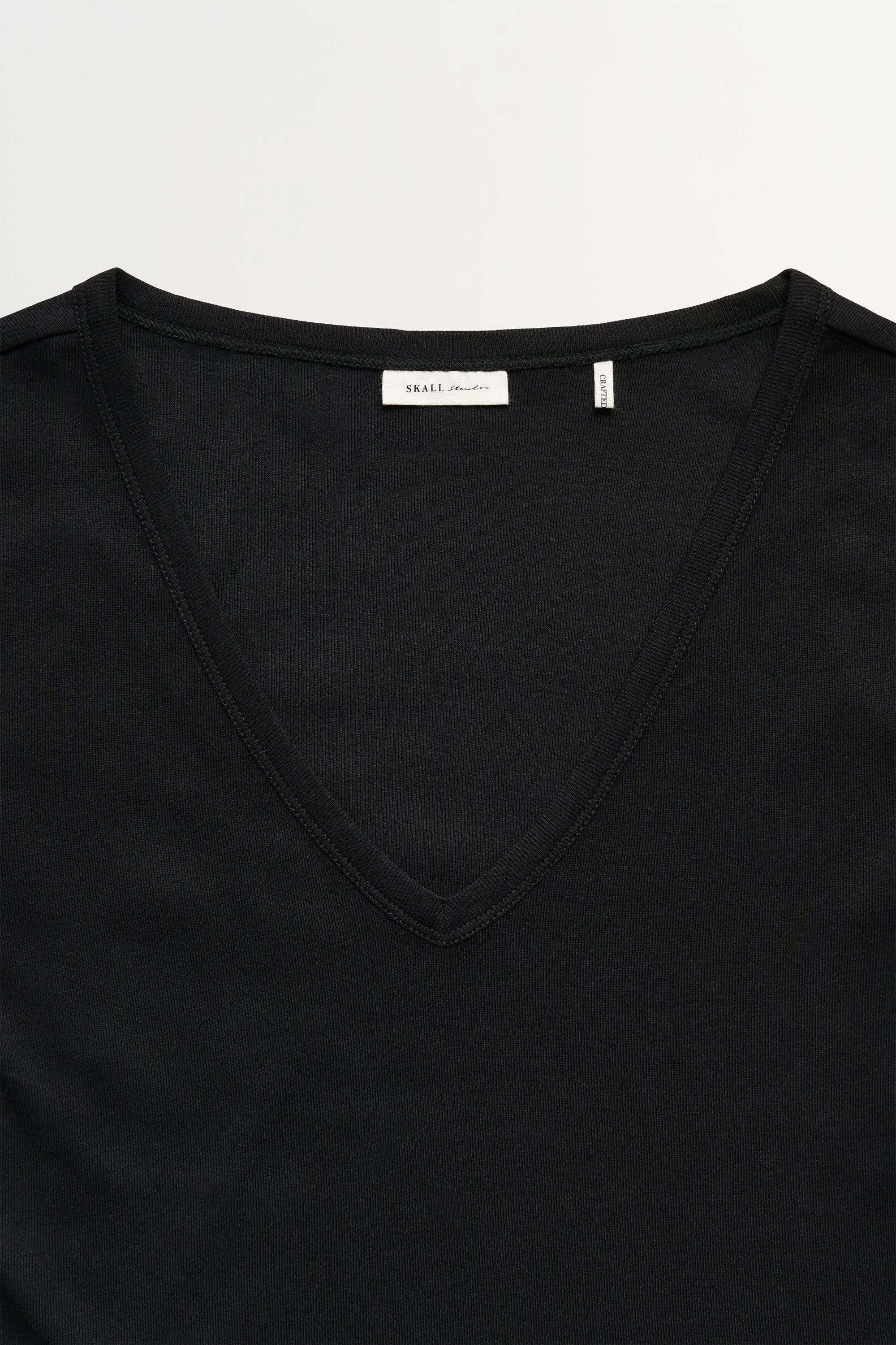 Seventies v-neck tee - Black sold by Skall Studio product image thumbnail 5