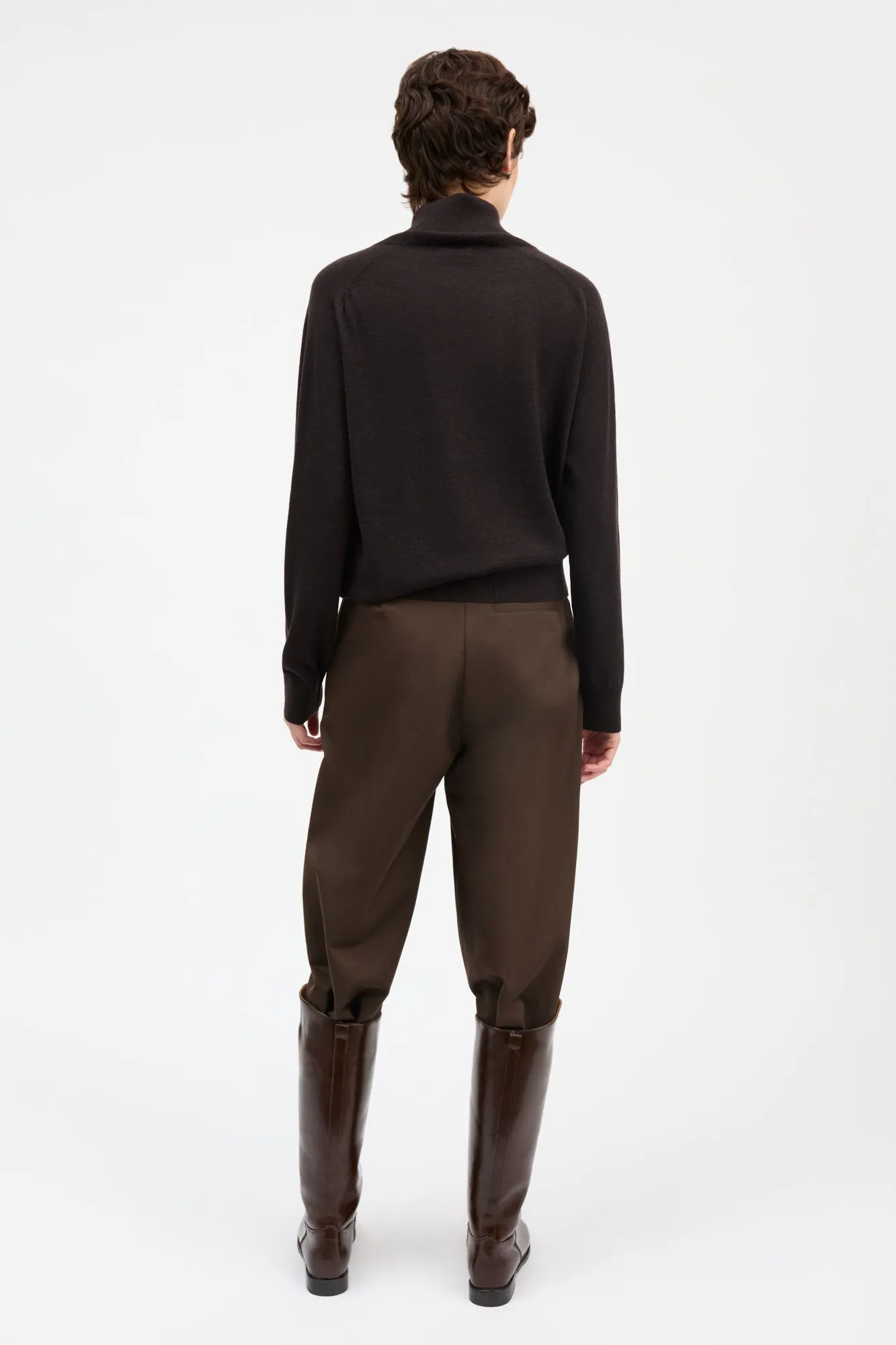 Amara t-neck jumper - Dark brown sold by Skall Studio product image thumbnail 4