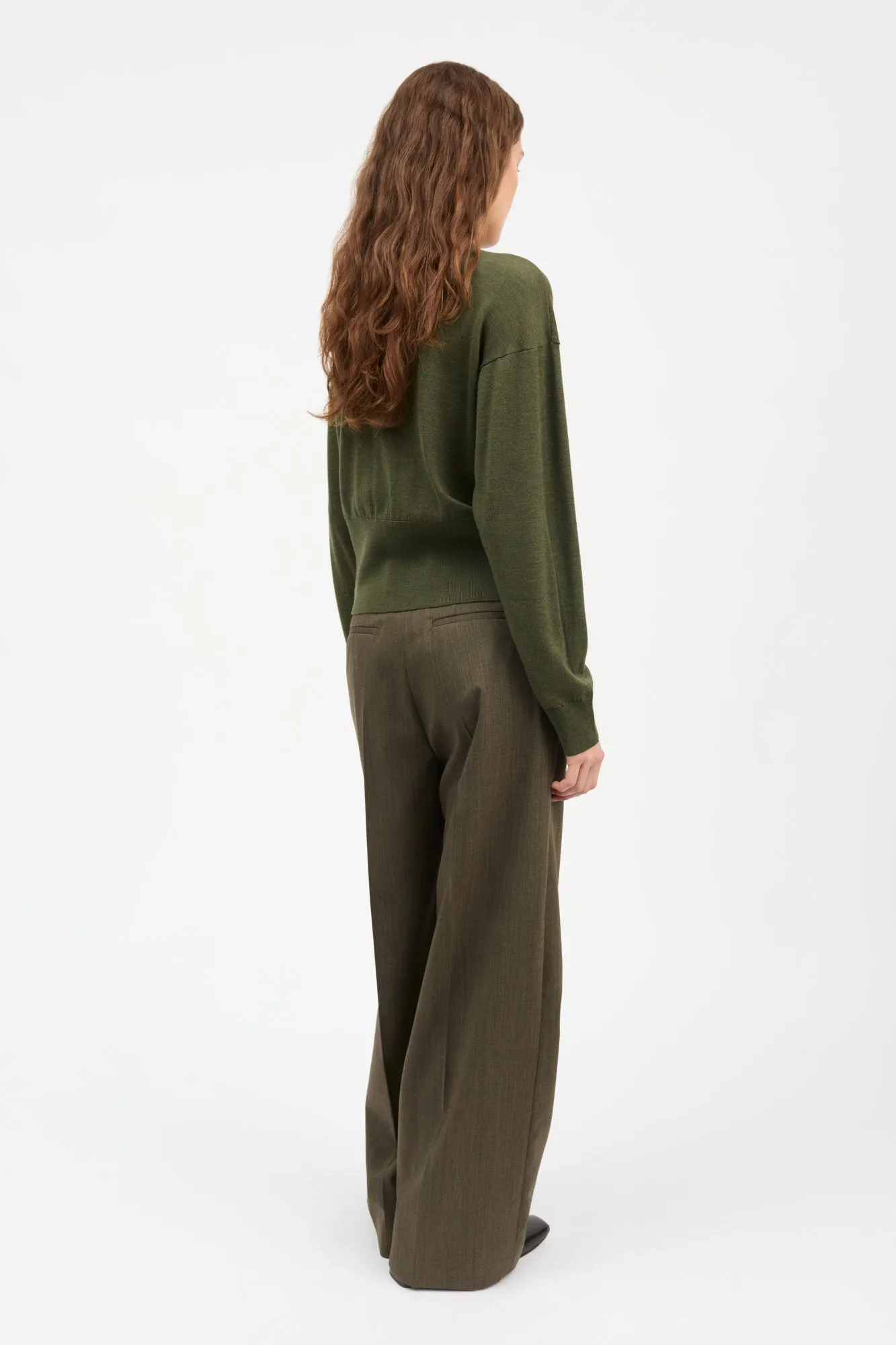 Amara cardigan - Green mélange sold by Skall Studio product image thumbnail 4