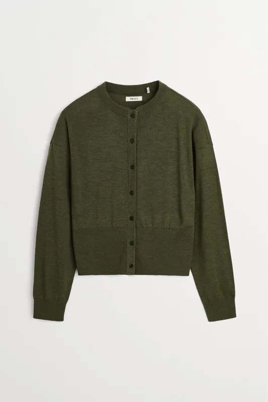 Amara cardigan - Green mélange made by Skall Studio