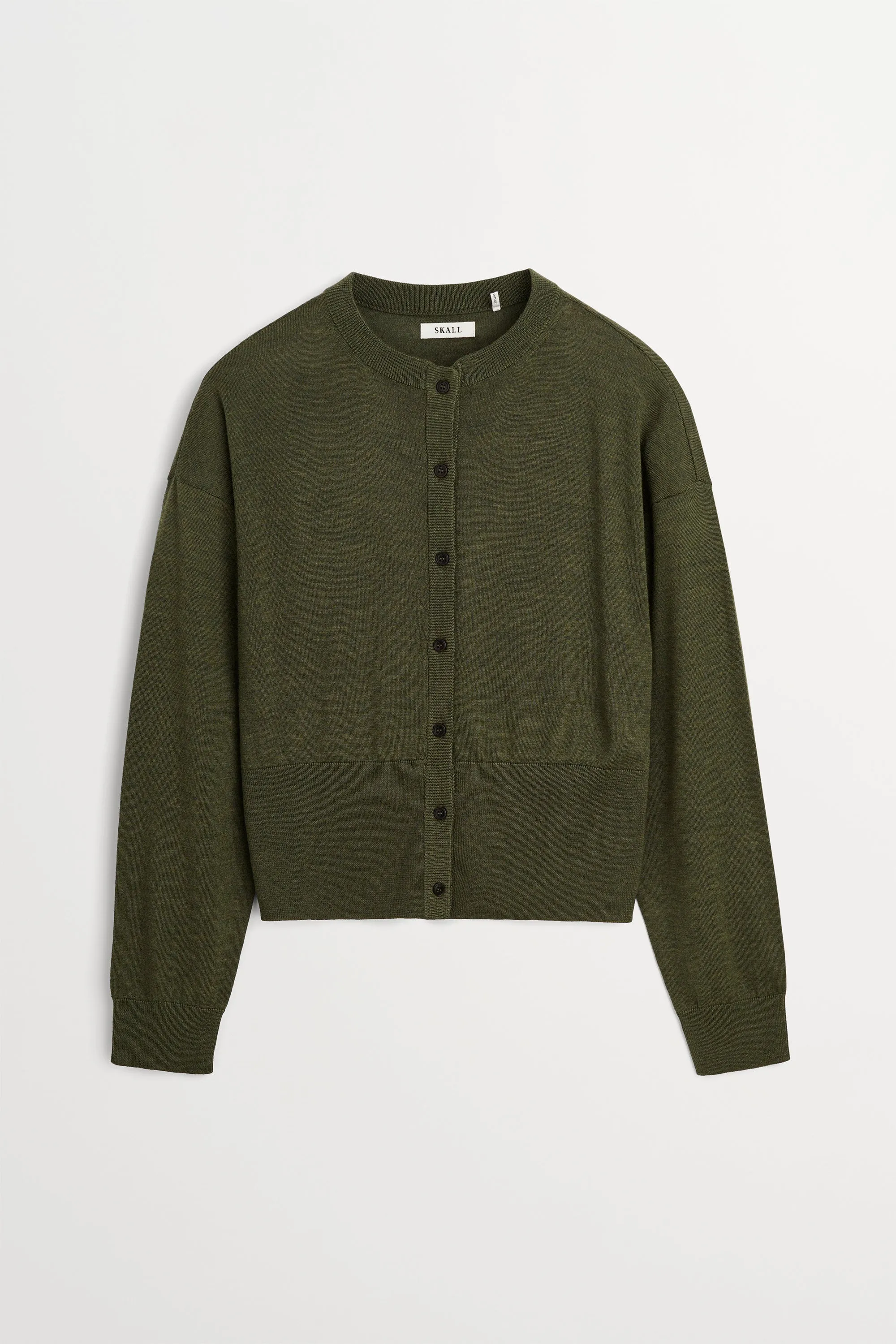 Amara cardigan - Green mélange sold by Skall Studio
