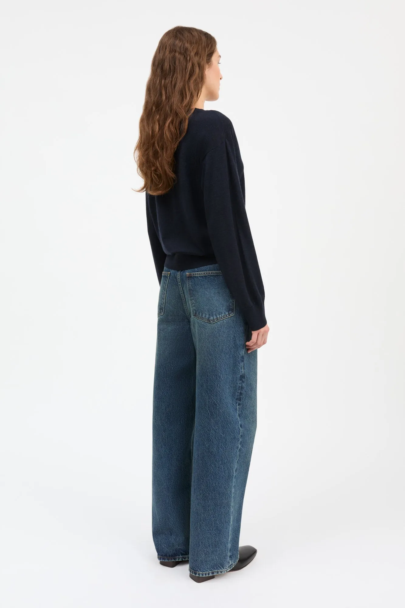 Amethyst V-neck jumper - Dark navy sold by Skall Studio product image thumbnail 4