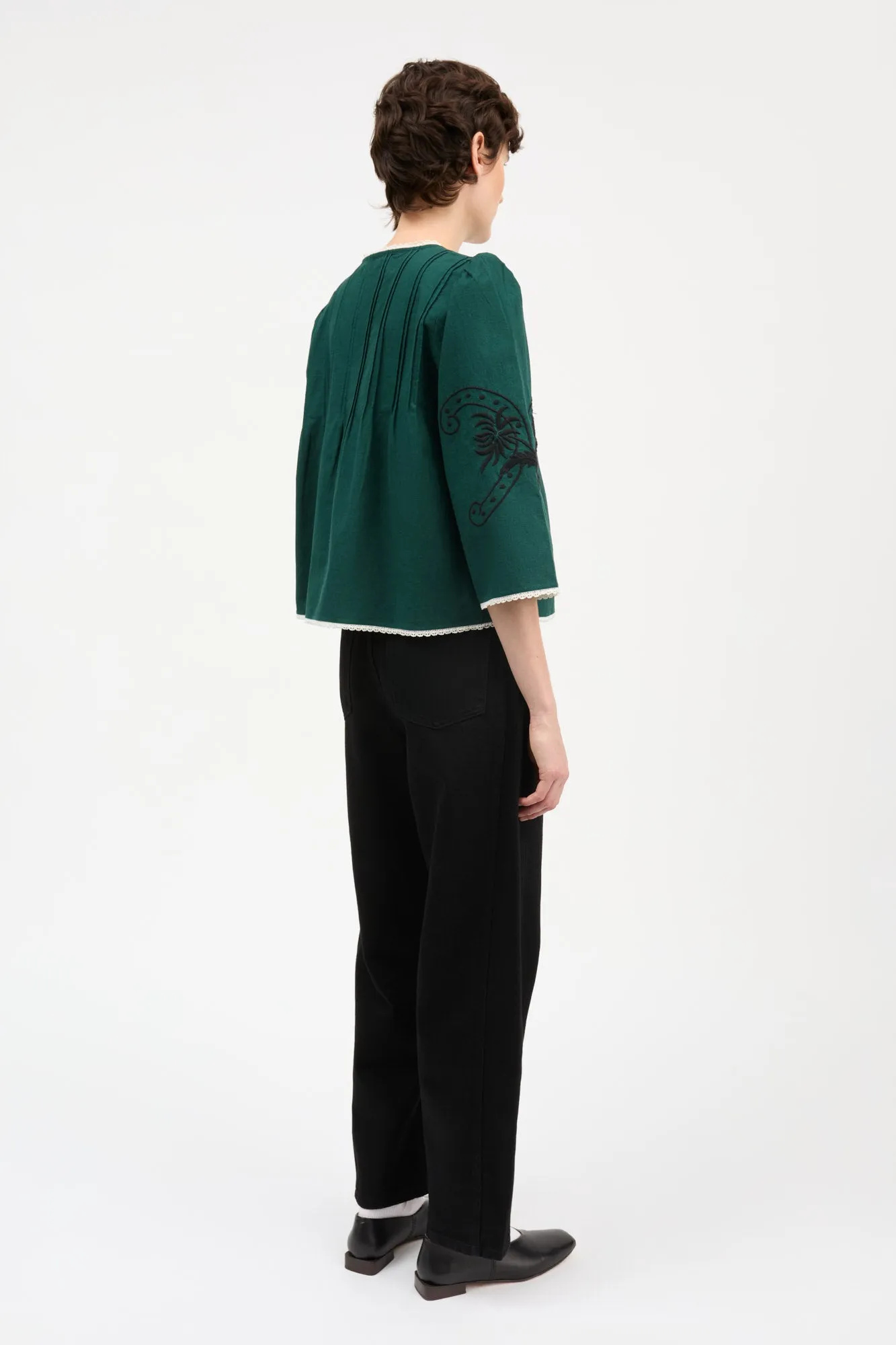 Irma blouse - Deep green sold by Skall Studio product image thumbnail 4