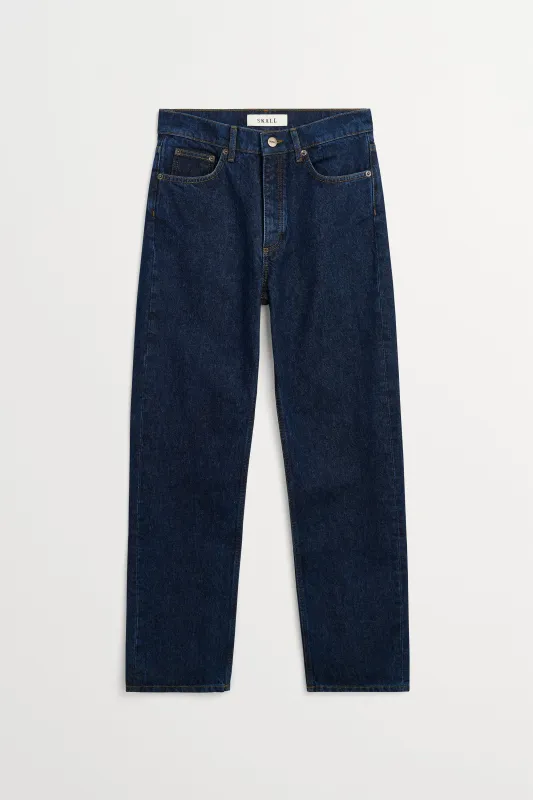 Sharon straight jeans - Indigo blue made by Skall Studio