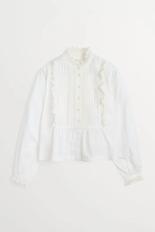 Lesley shirt - Optic white made by Skall Studio