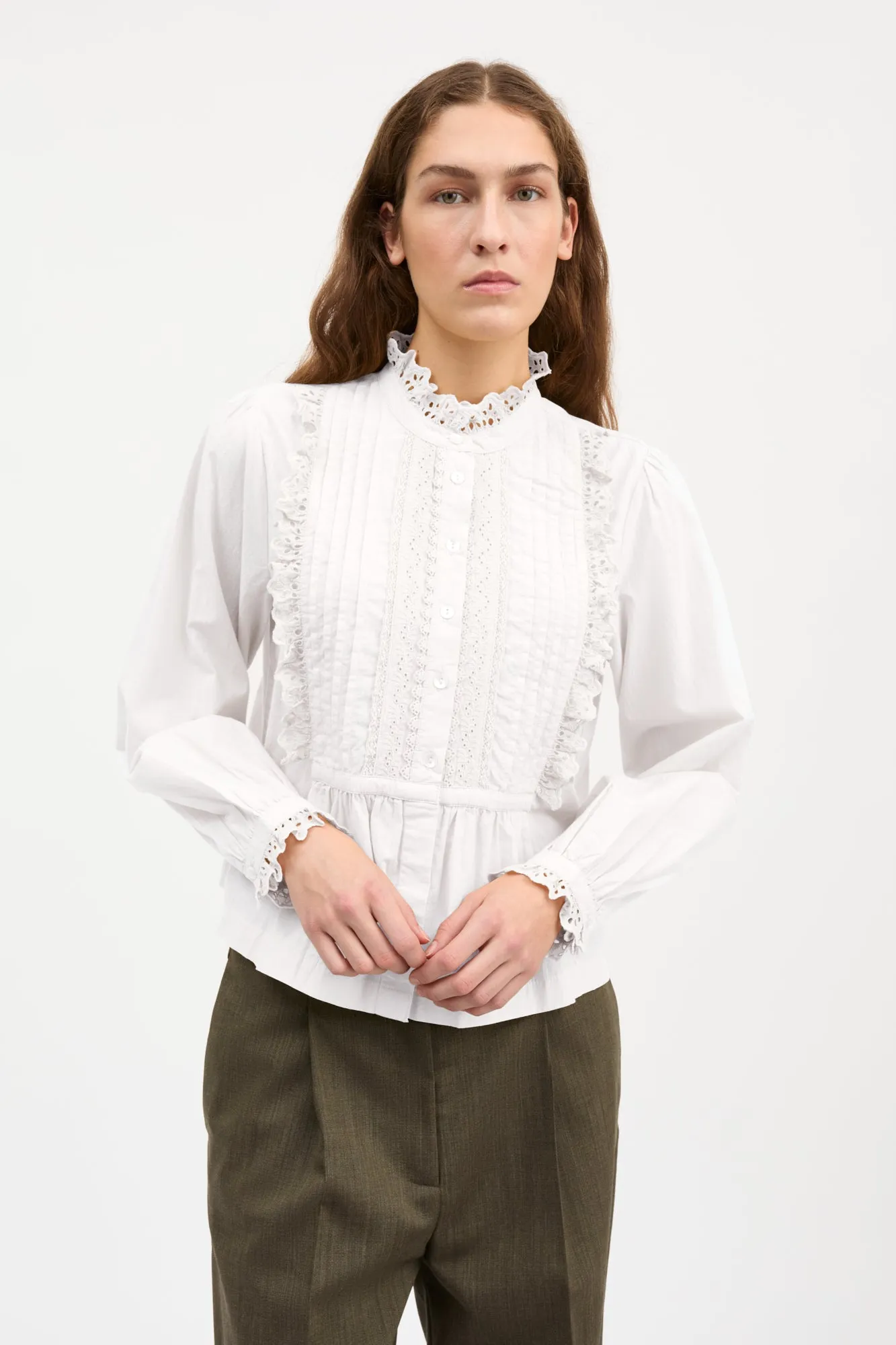 Lesley shirt - Optic white sold by Skall Studio product image thumbnail 2