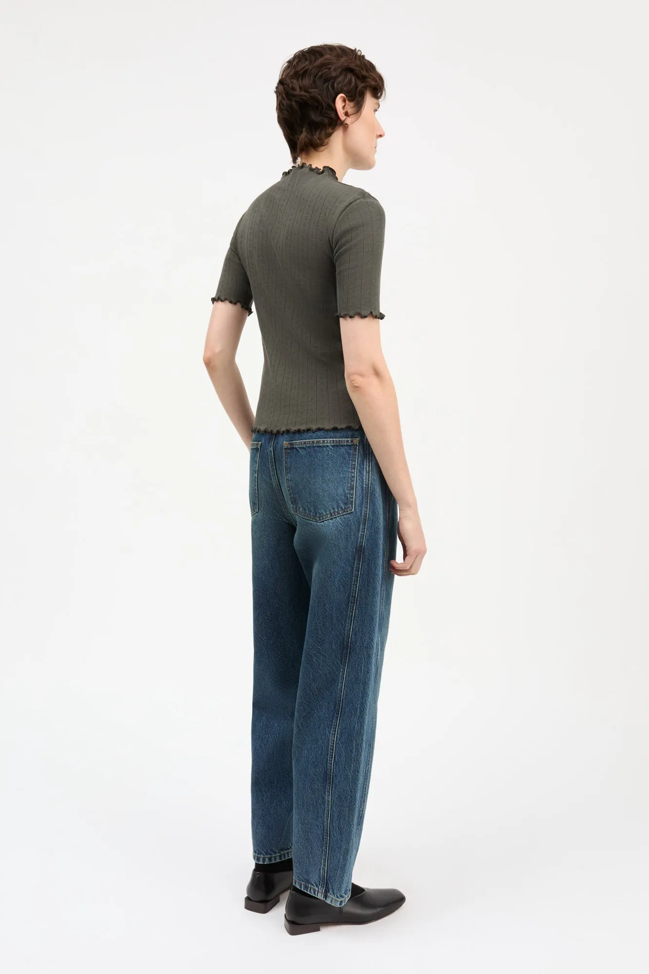Edie t-neck tee - Dark green sold by Skall Studio product image thumbnail 4
