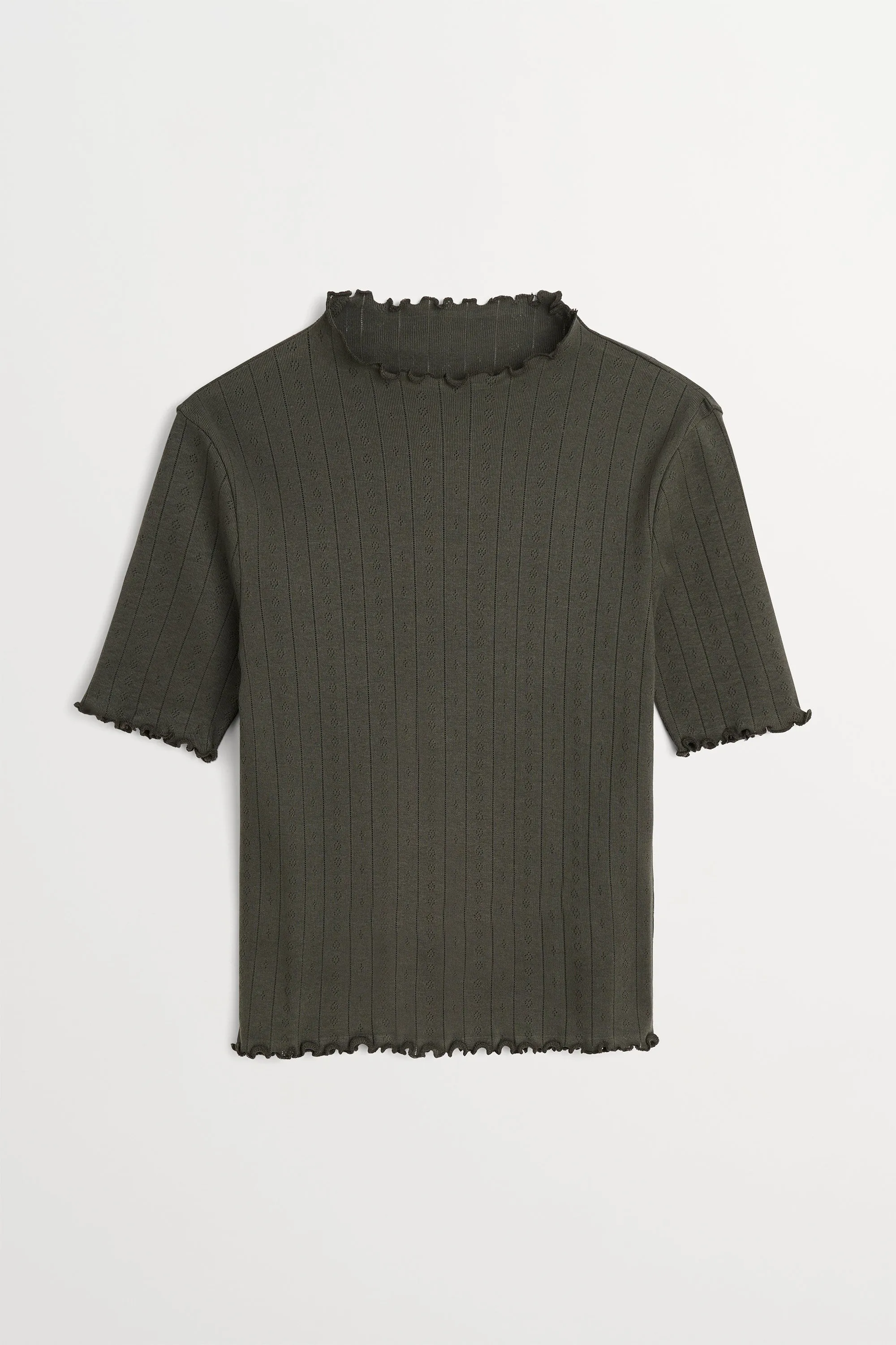 Edie t-neck tee - Dark green sold by Skall Studio