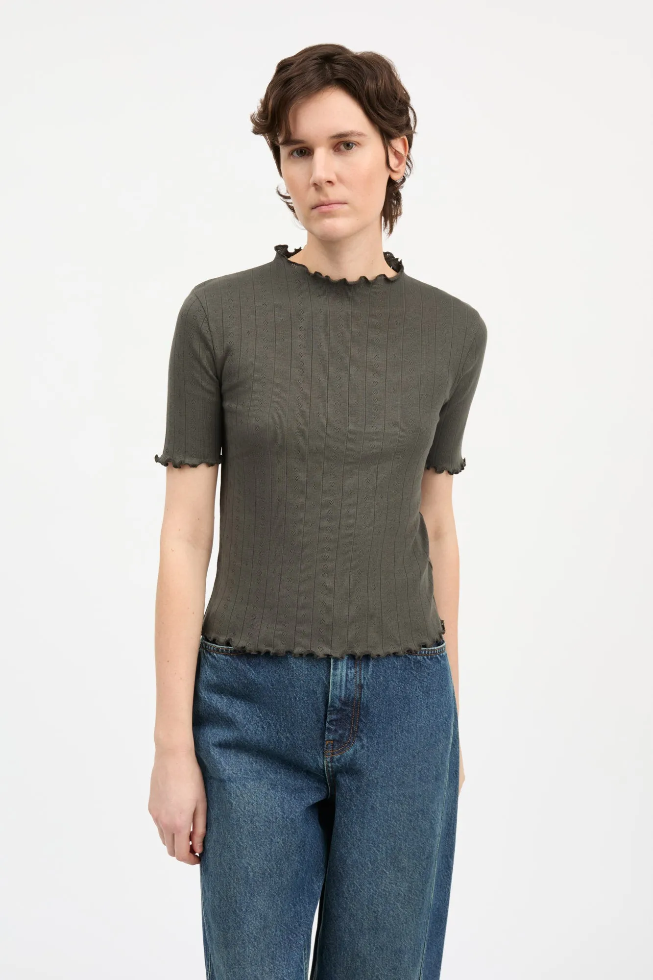 Edie t-neck tee - Dark green sold by Skall Studio product image thumbnail 2