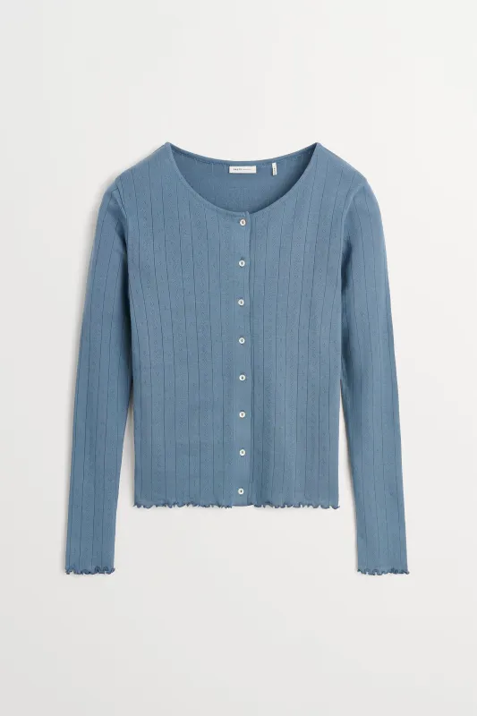 Edie cardigan - Faded blue made by Skall Studio