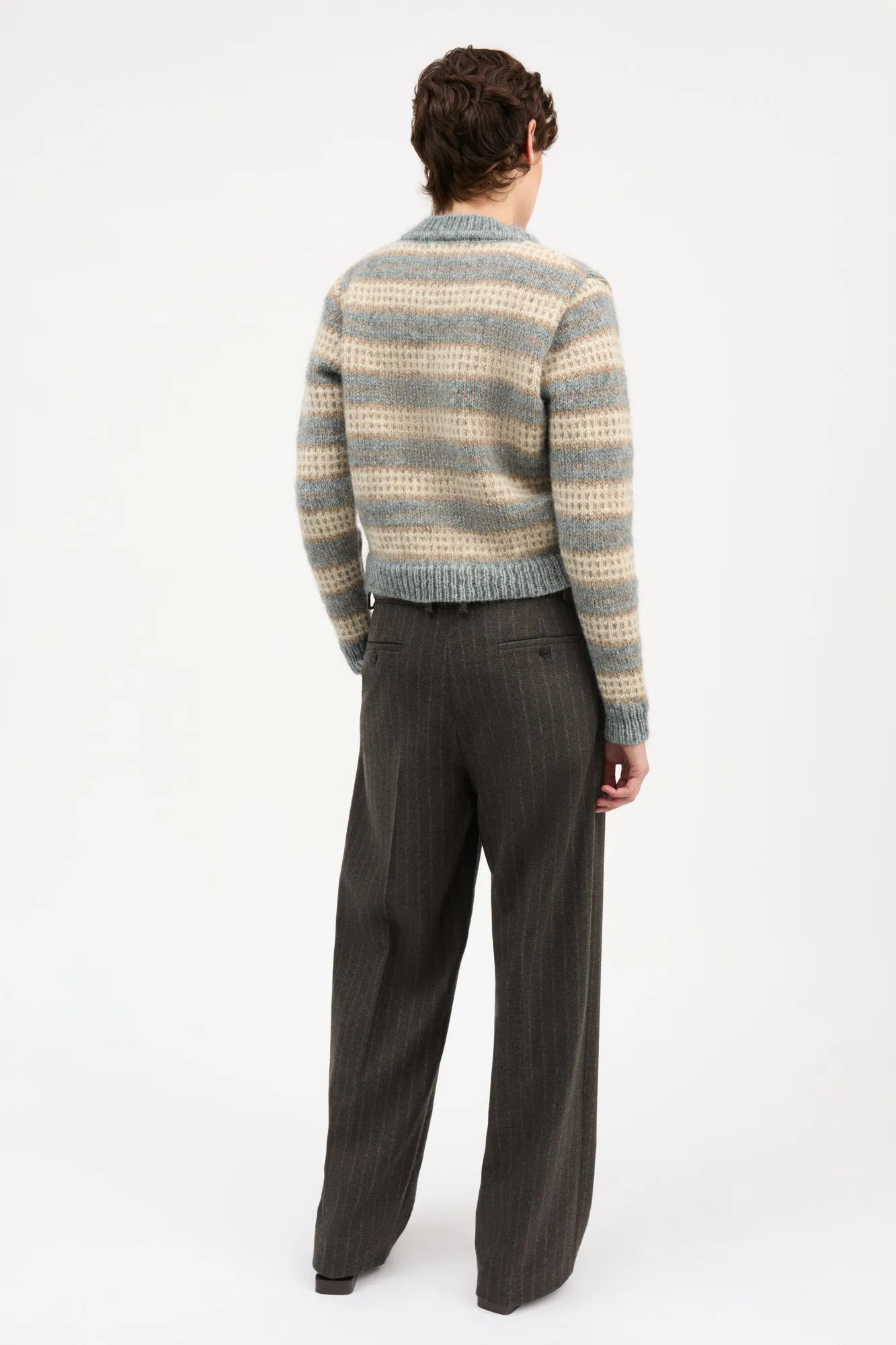 Svala o-neck - Sand/Beige/Stormblue intarsia sold by Skall Studio product image thumbnail 3
