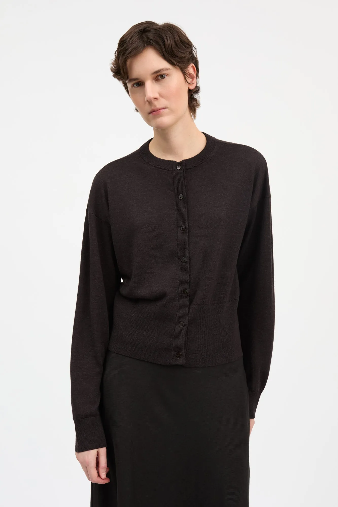 Amara cardigan - Dark brown sold by Skall Studio product image thumbnail 2